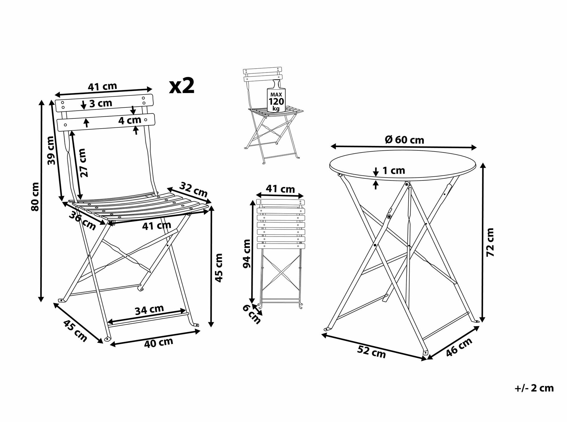 Erkélybútor-készlet SH10777