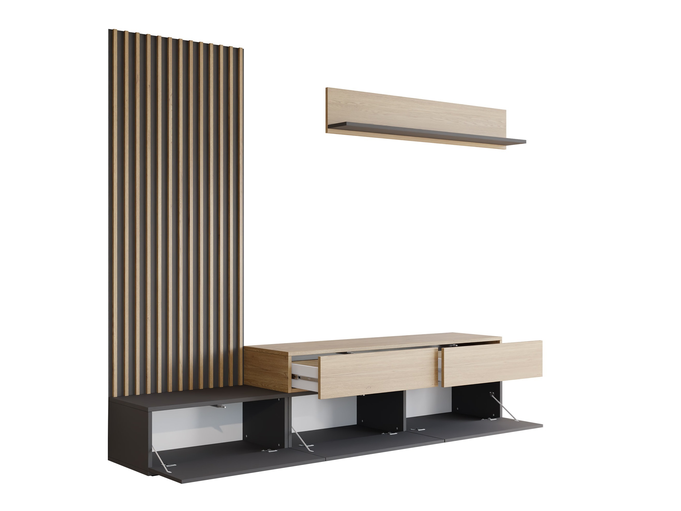 Nappali szett Comfivo 496 (Fehér + Tölgy)