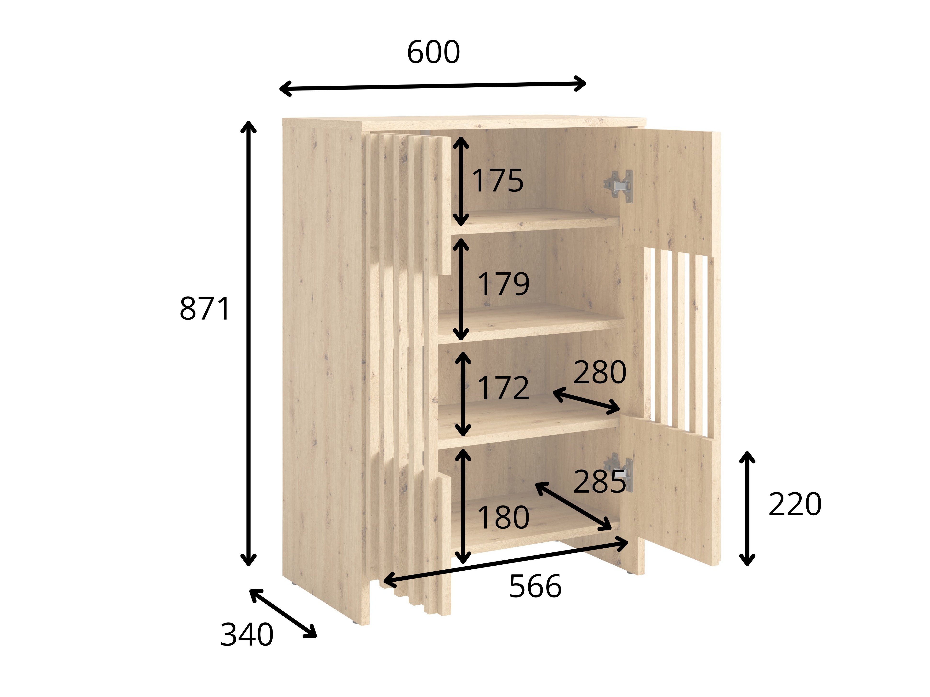 Szekrény Baytown 205 (Grafit)