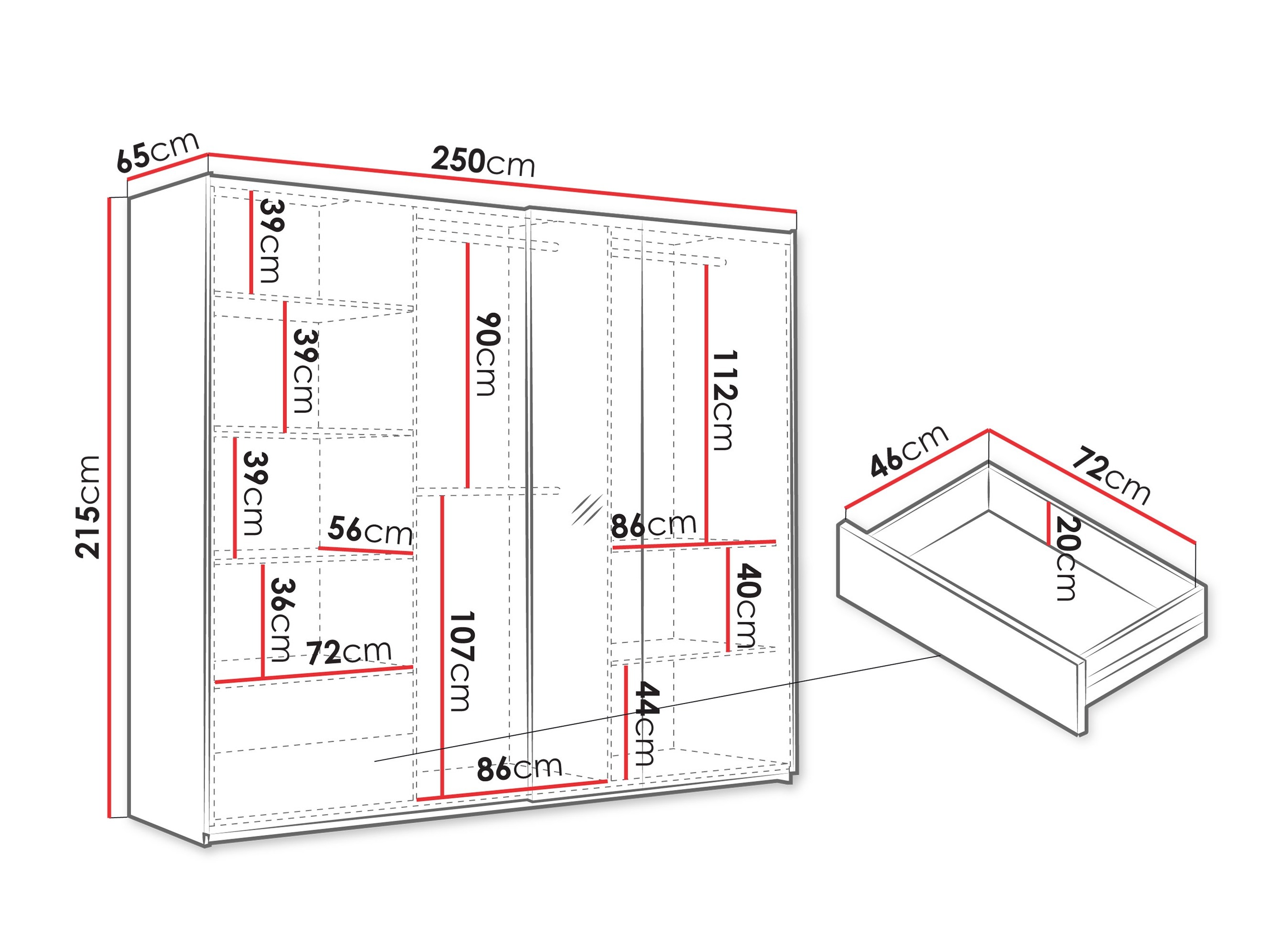 Gardróbszekrény Honolulu 268