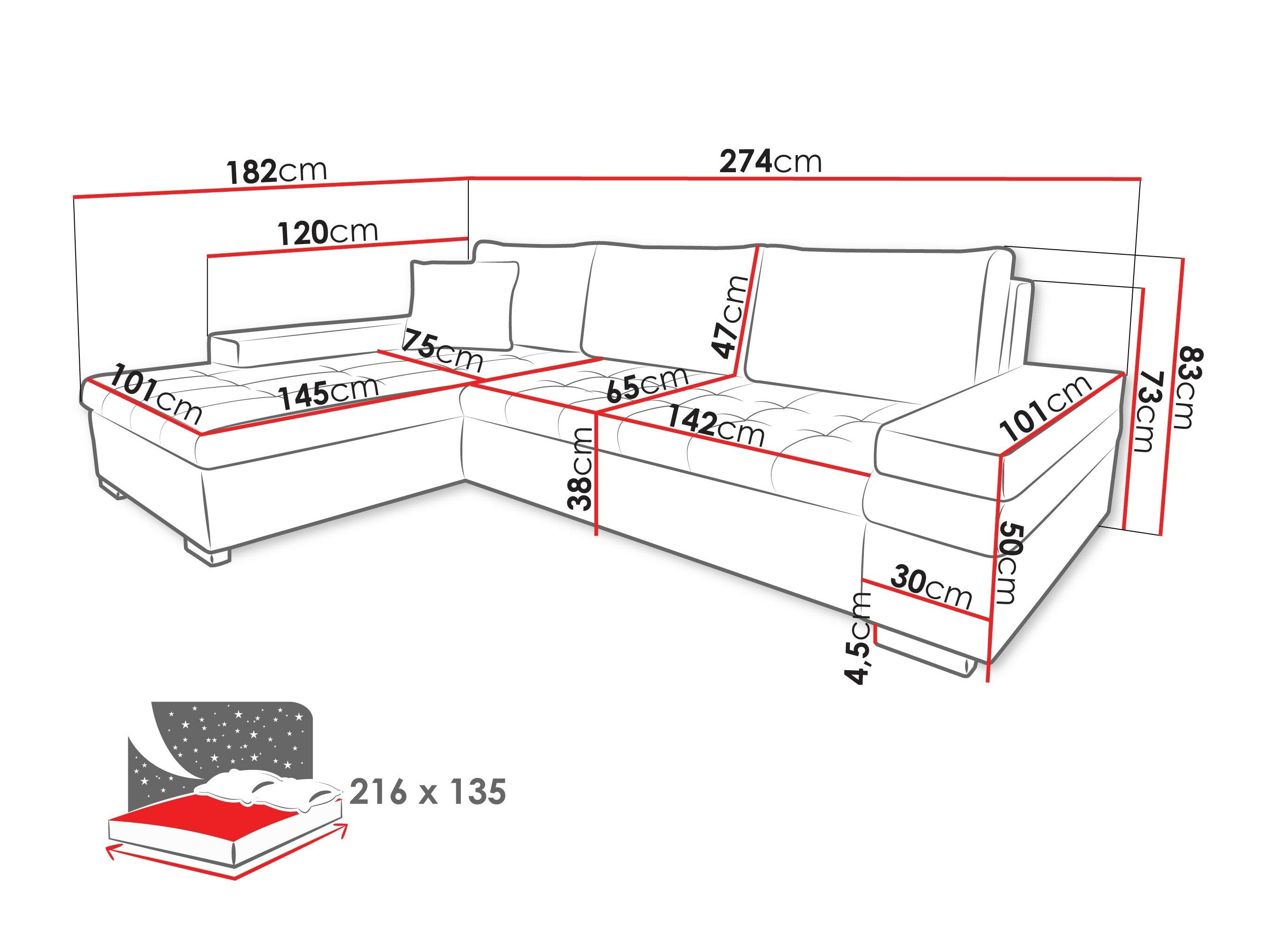 Sarokkanapé Comfivo Olivetum III (Magic Velvet 2216 + Magic Velvet 2216 + Magic Velvet 2217)