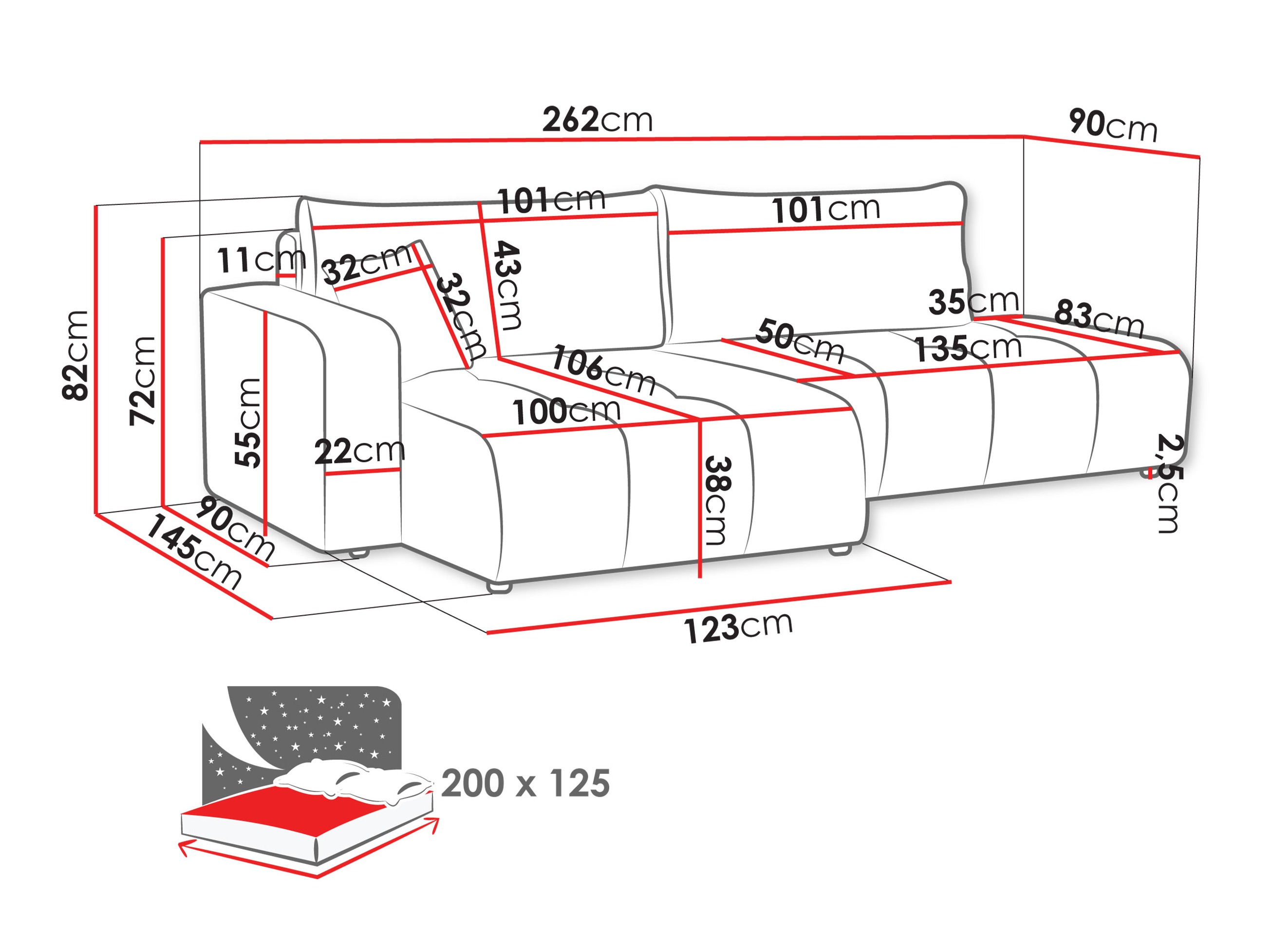 Sarokkanapé SH10813 sérült csomagolással