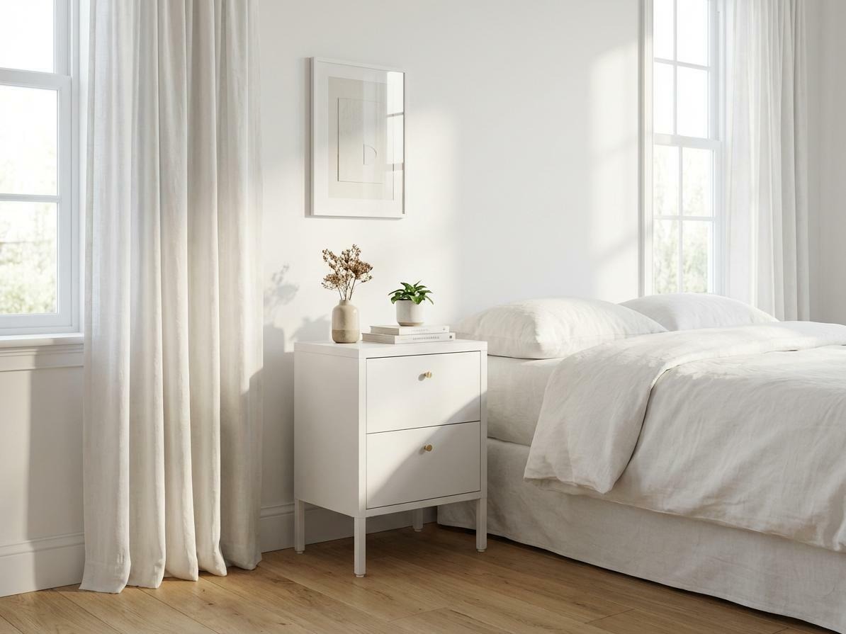 Éjjeliszekrény Lirfloi 100 (Fehér)