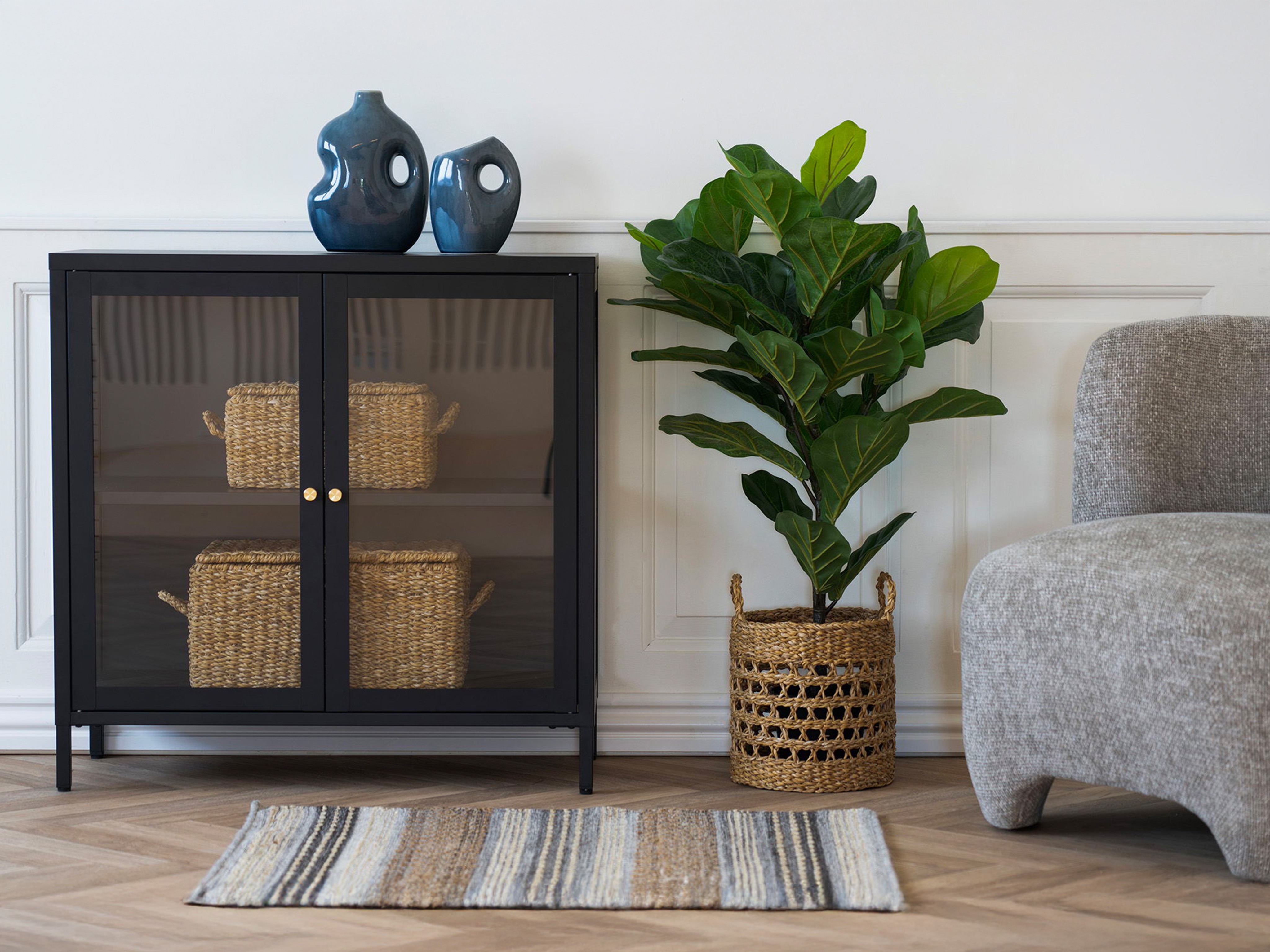 Szekrény Lirfloi 101 (Fekete)