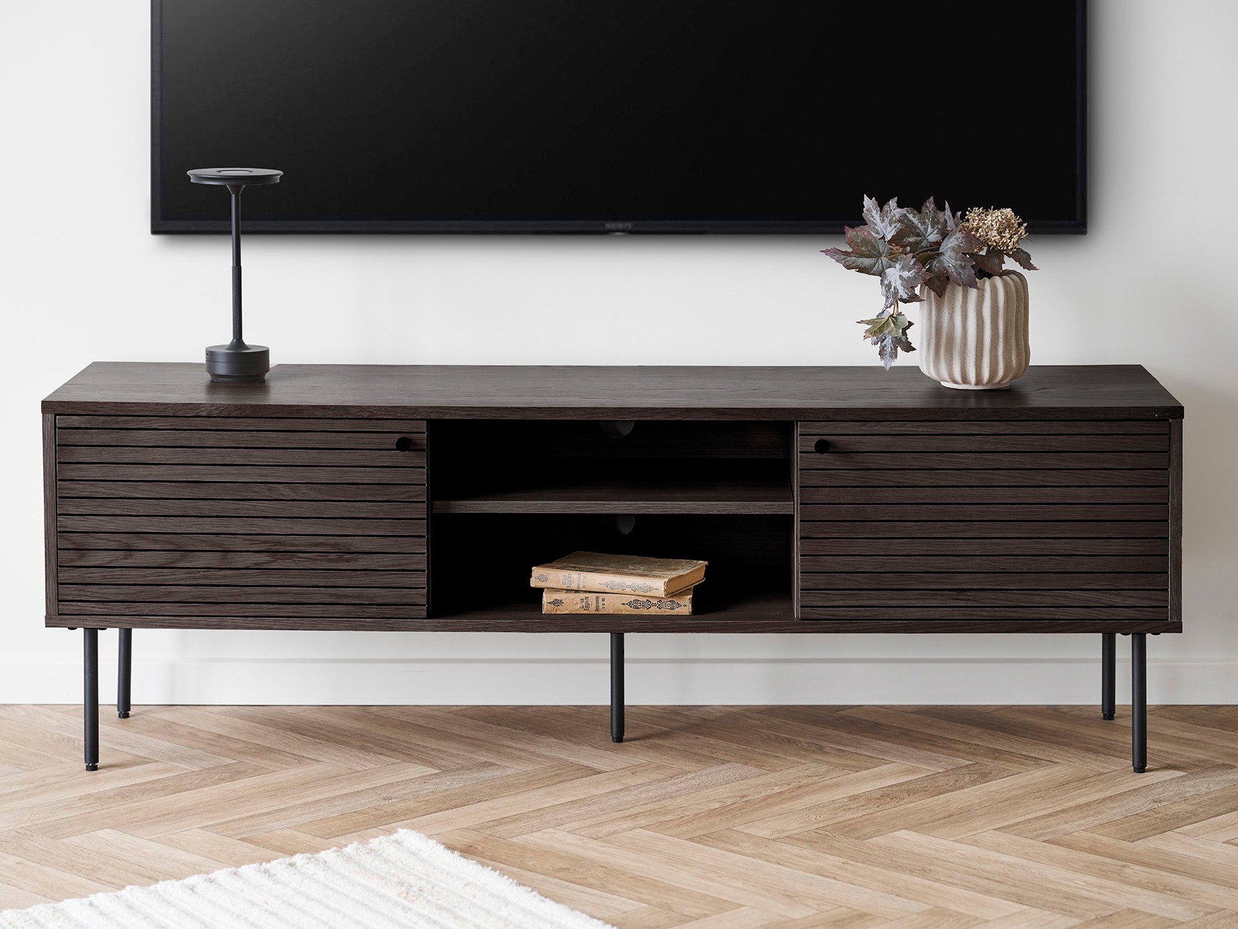 TV-állvány Elbelme 108 (Sötét tölgy)