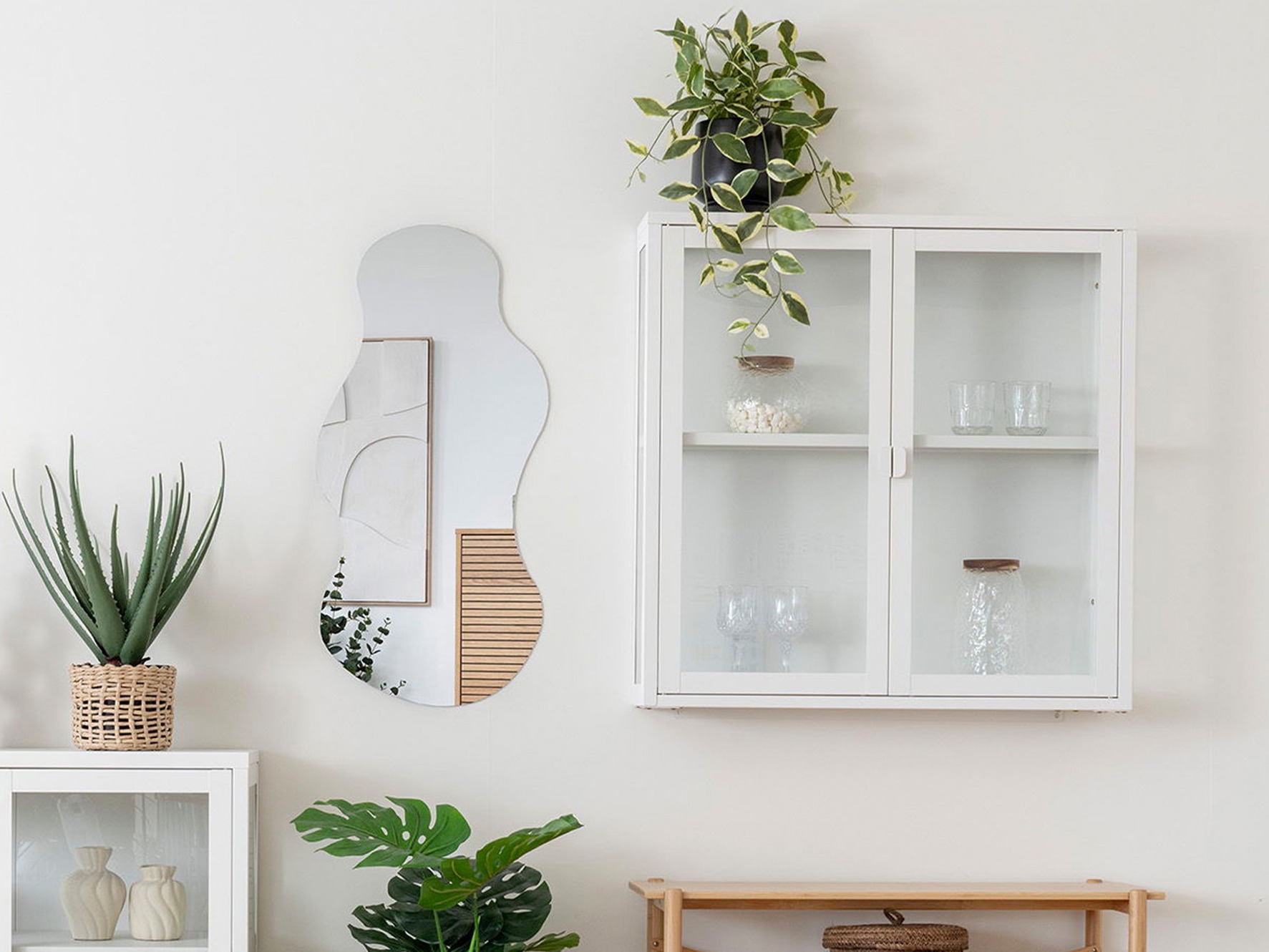 Fali szekrény Romtolo 100 (Fehér)