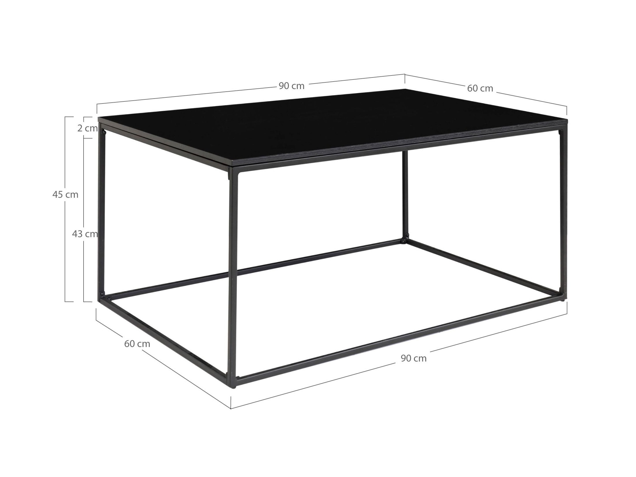 Dohányzóasztal Sorbeni 113 (Fekete)