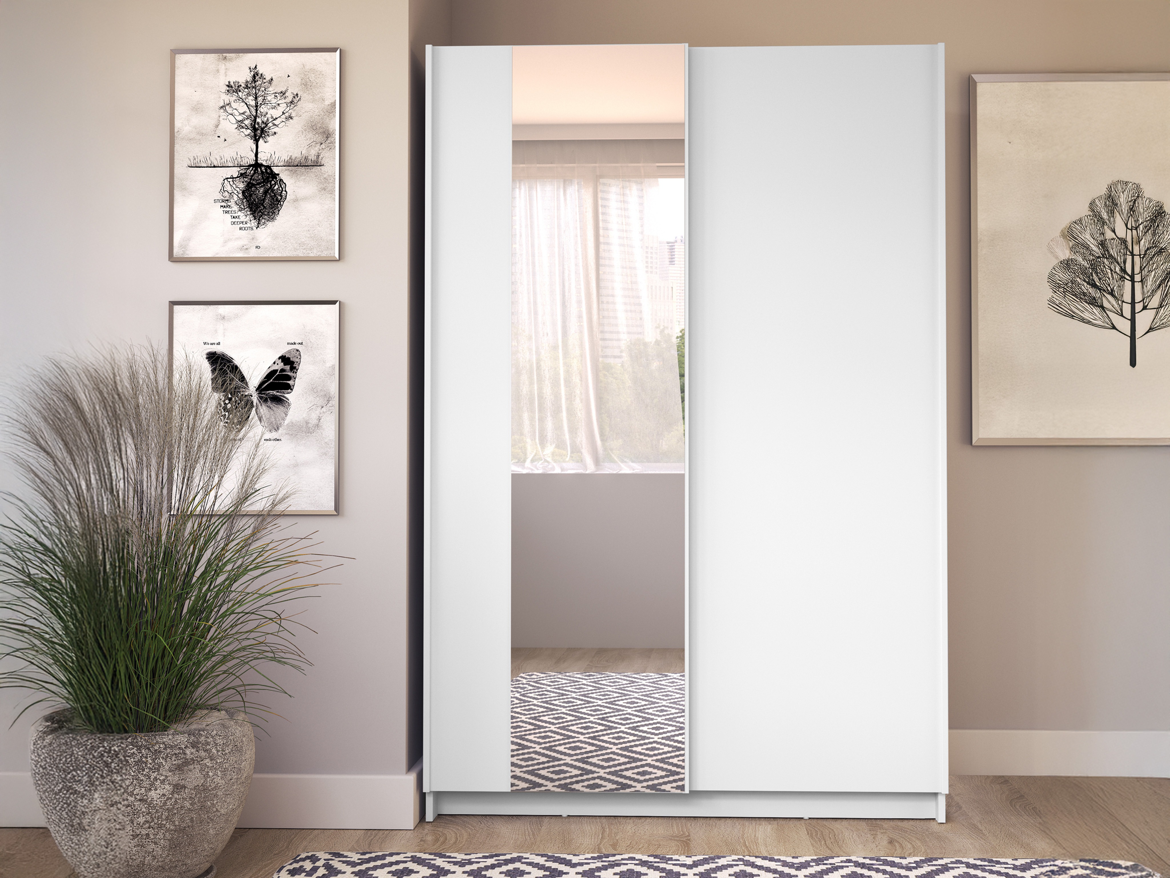 Gardróbszekrény Baytown 149 (Fehér)