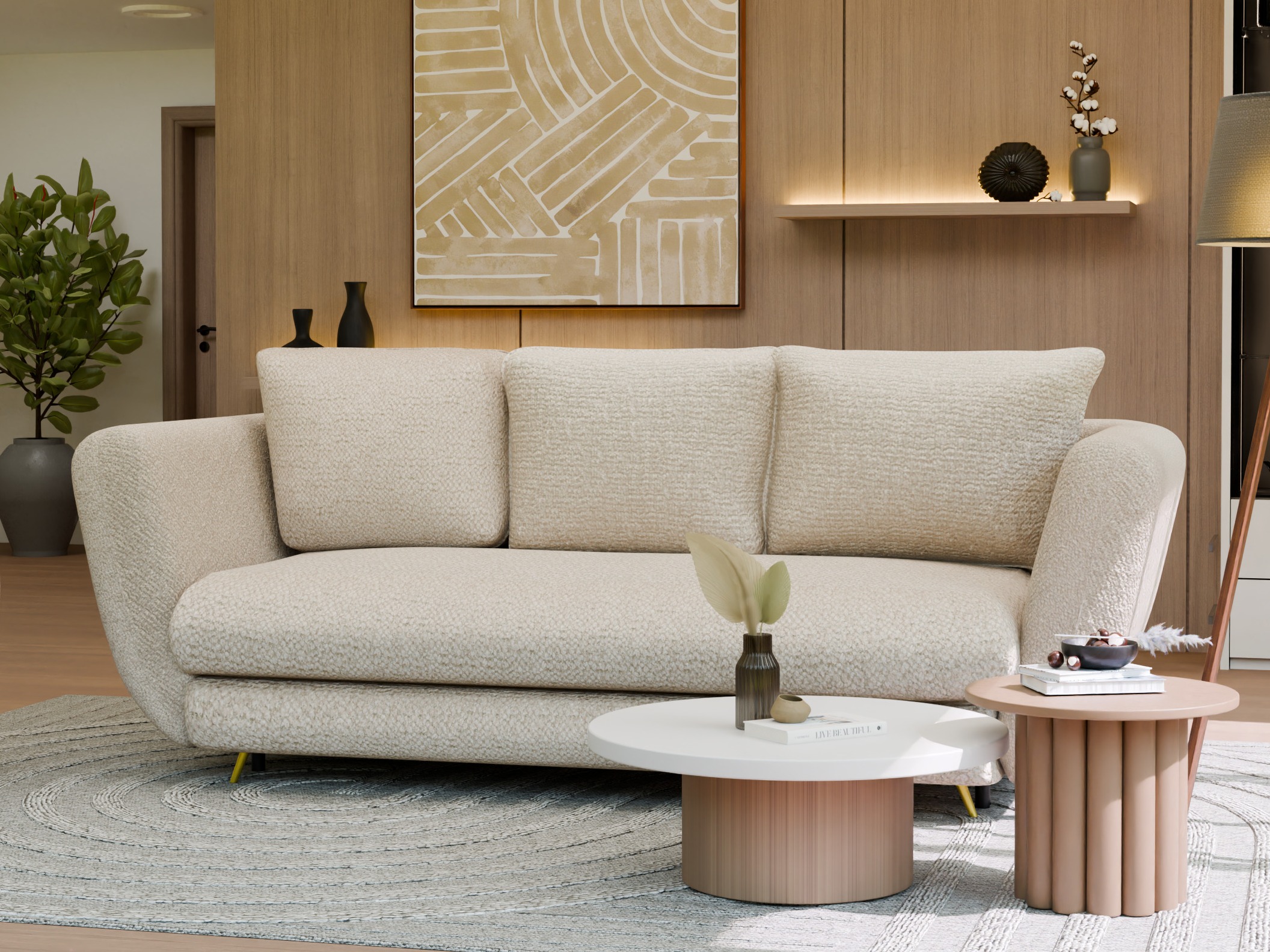 Kanapéágy Mandeville 354 (Aranysárga + Fekete)