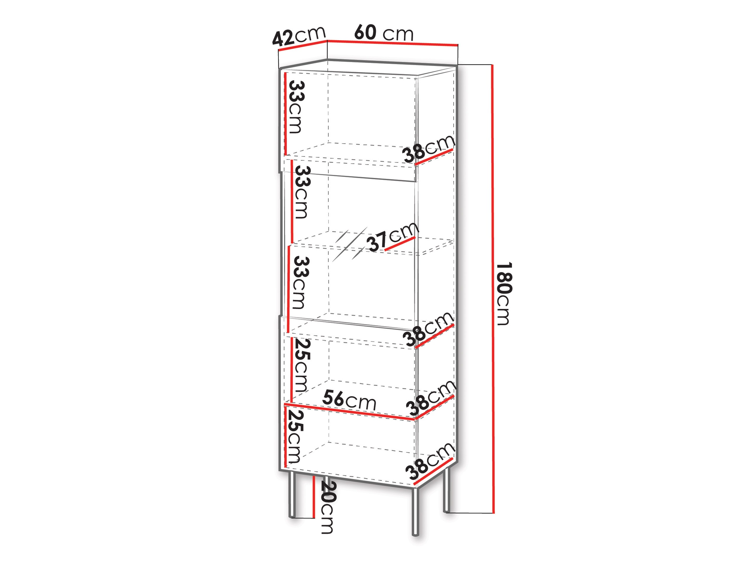 Könyvespolc Evavese 108 (Bézs)