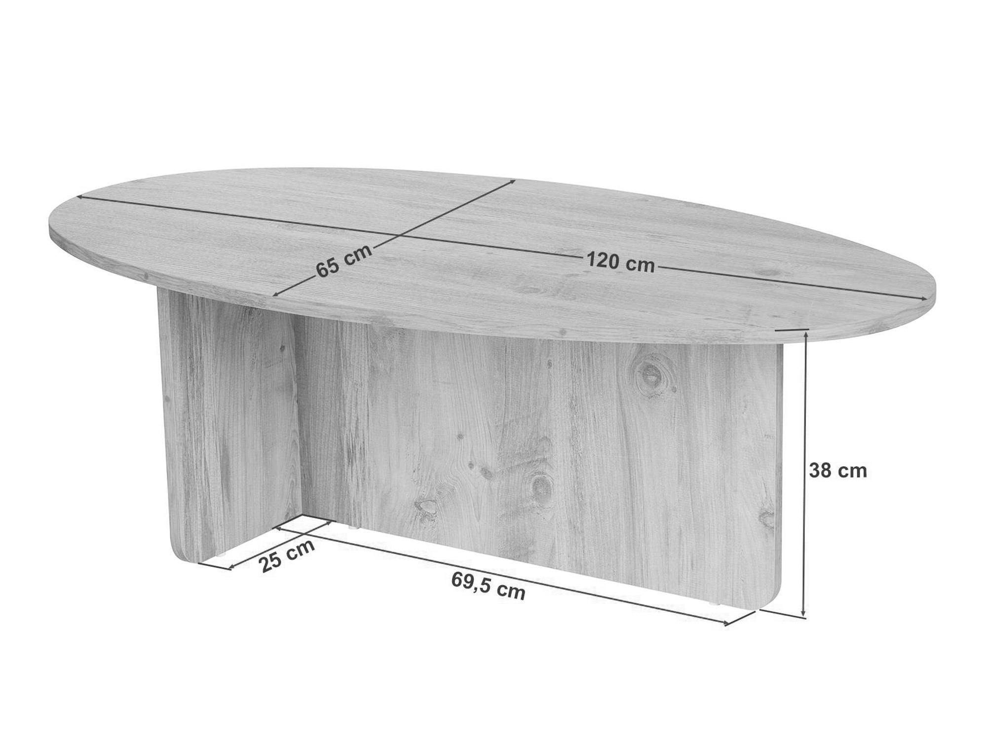 Dohányzóasztal Novato 139 (Dió)