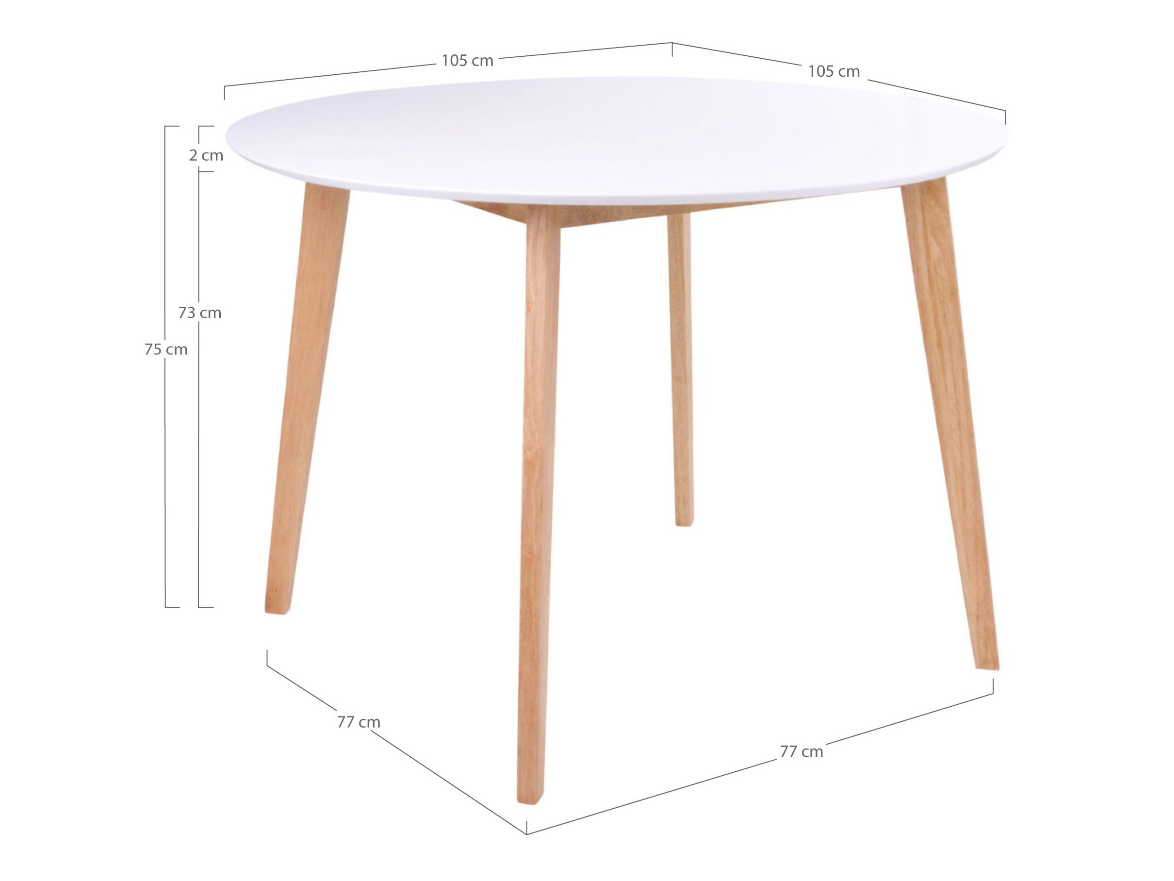 Asztal Brea 110 (Fehér + Tölgy)