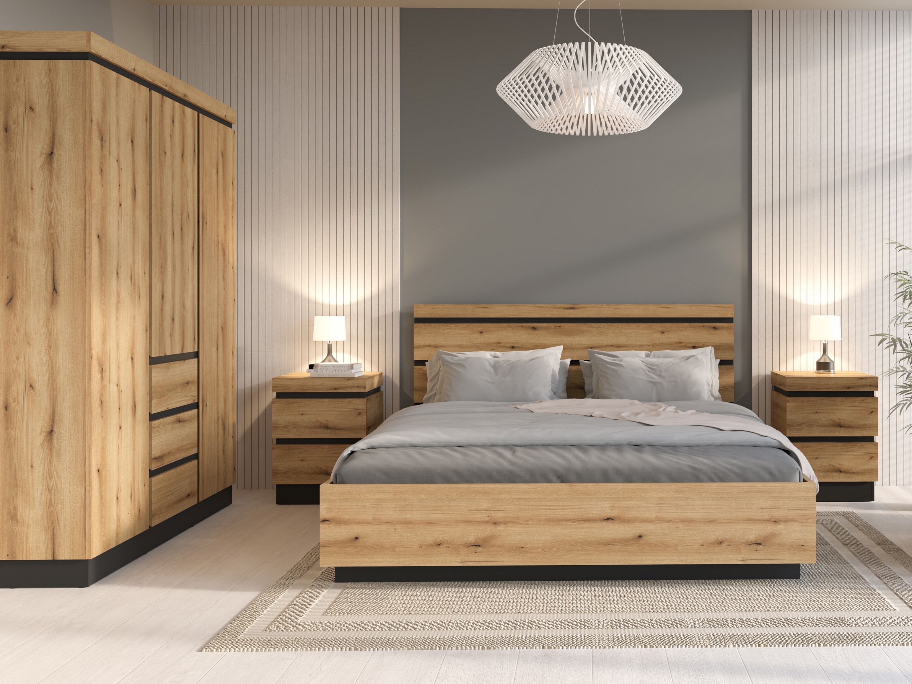 Hálószoba garnitúra Enocira 133 (Nem)