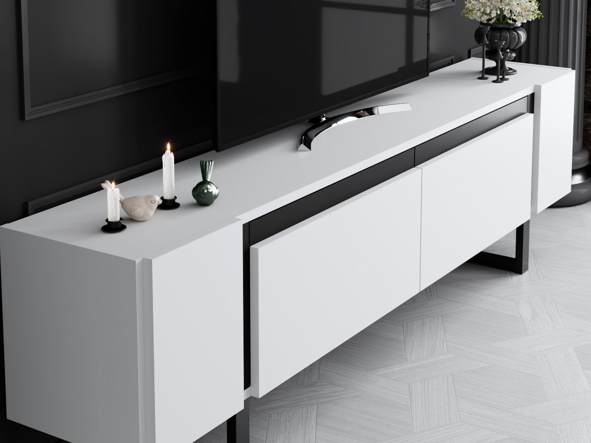 TV-állvány Kailua 2670 (Fehér)