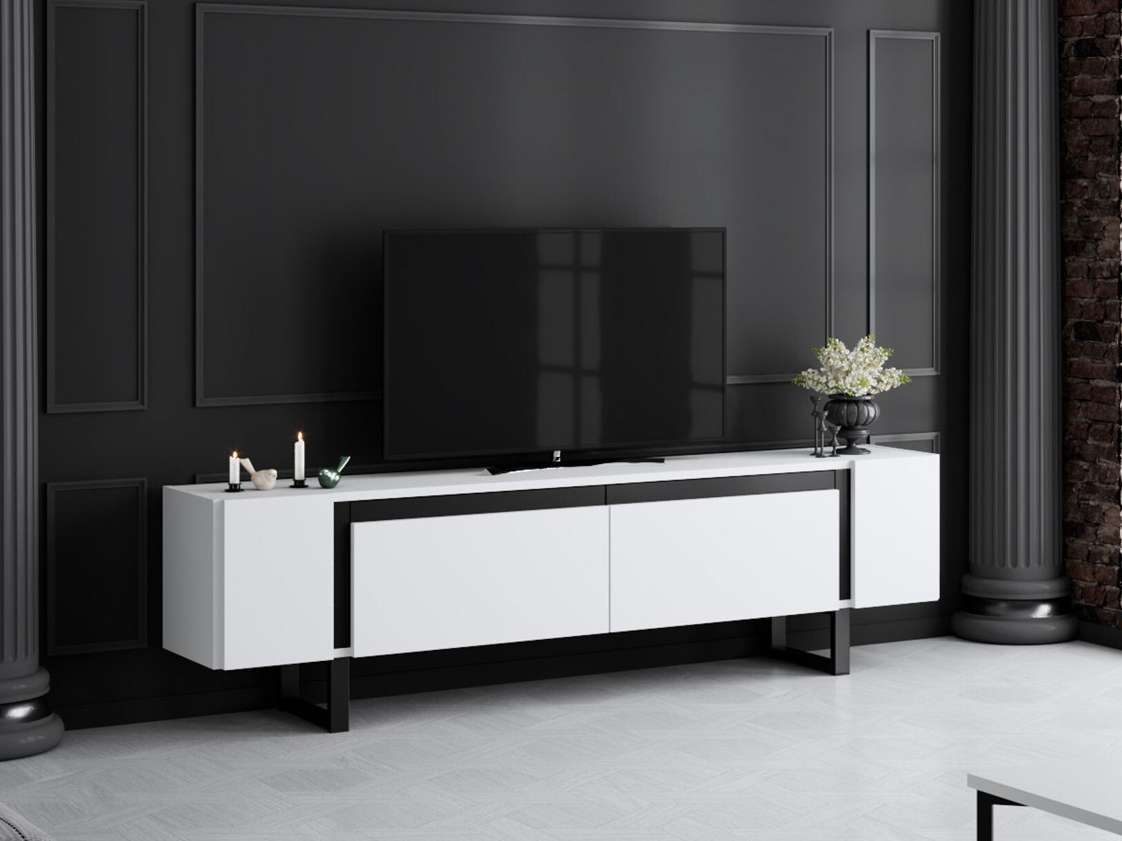 TV-állvány Kailua 2670 (Fehér)