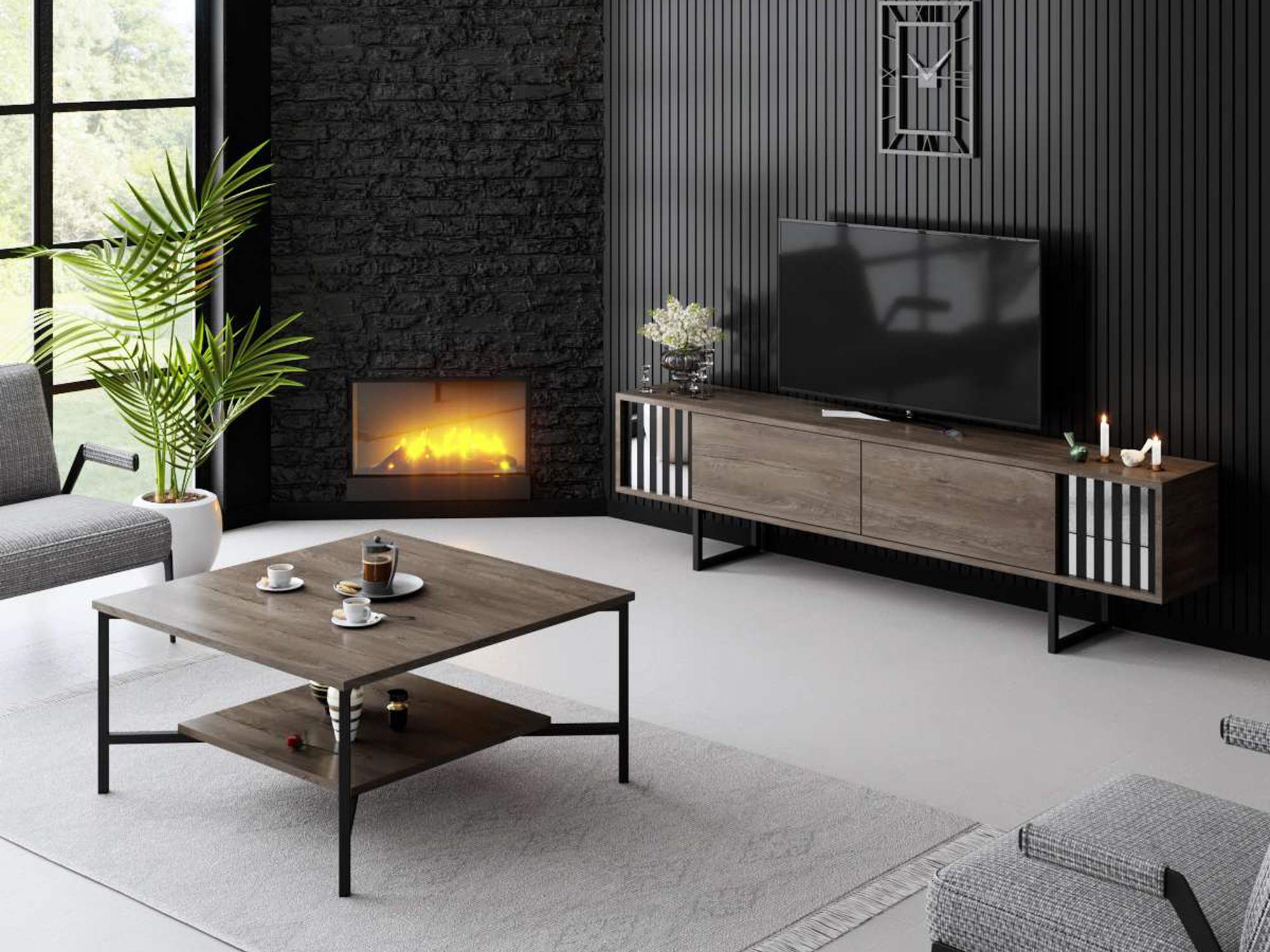 TV-állvány Kailua 2671 (Dió)