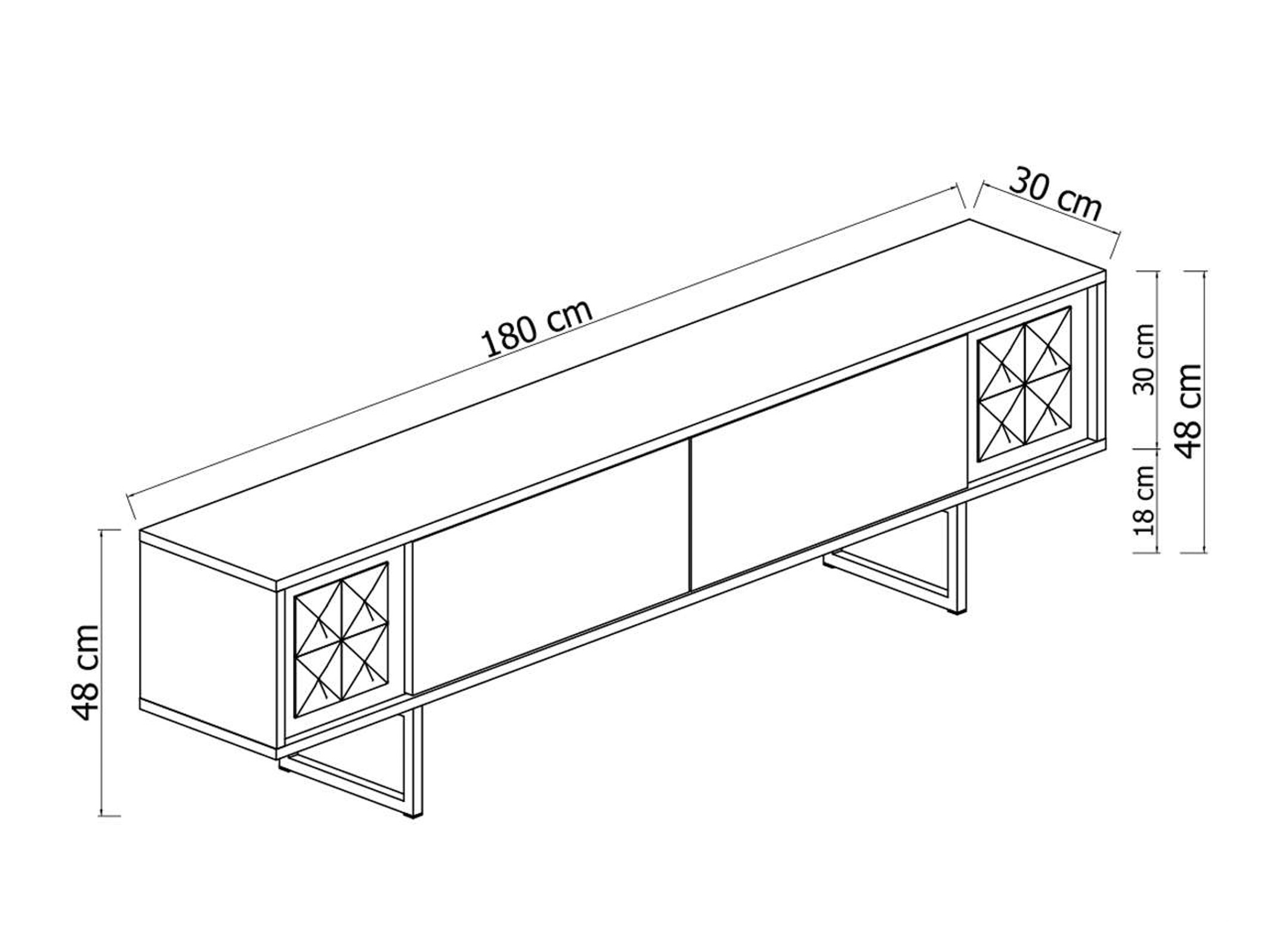TV-állvány Kailua 2671 (Dió)