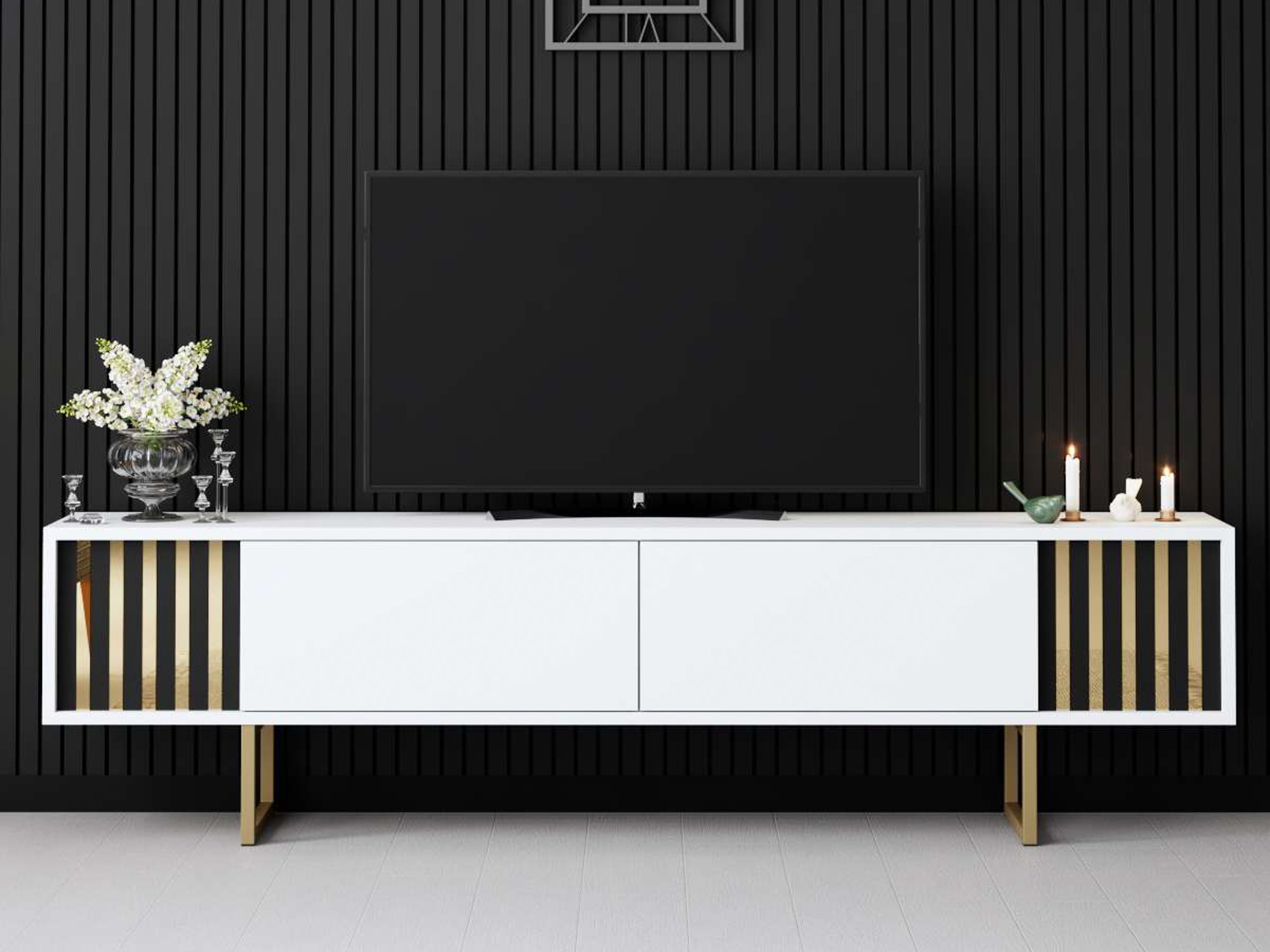 TV-állvány Kailua 2671 (Fehér)