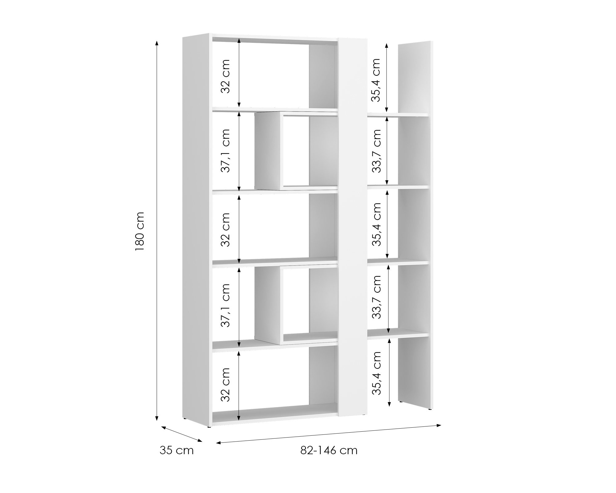 Könyvespolc Ontario 145 (Tölgy)