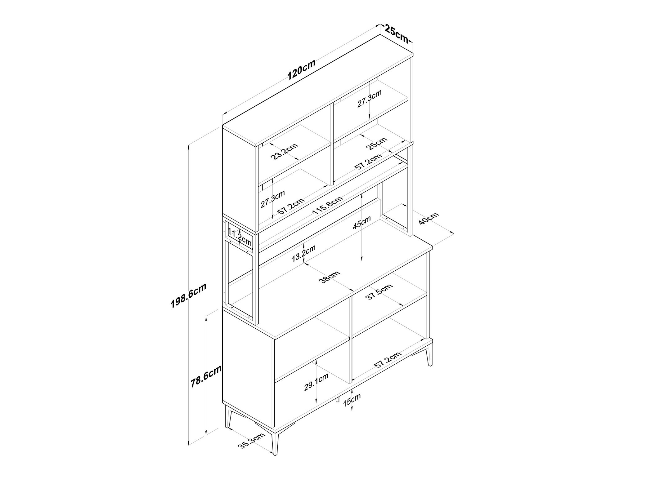 Többfunkciós bútor Kailua 2678 (Fehér)