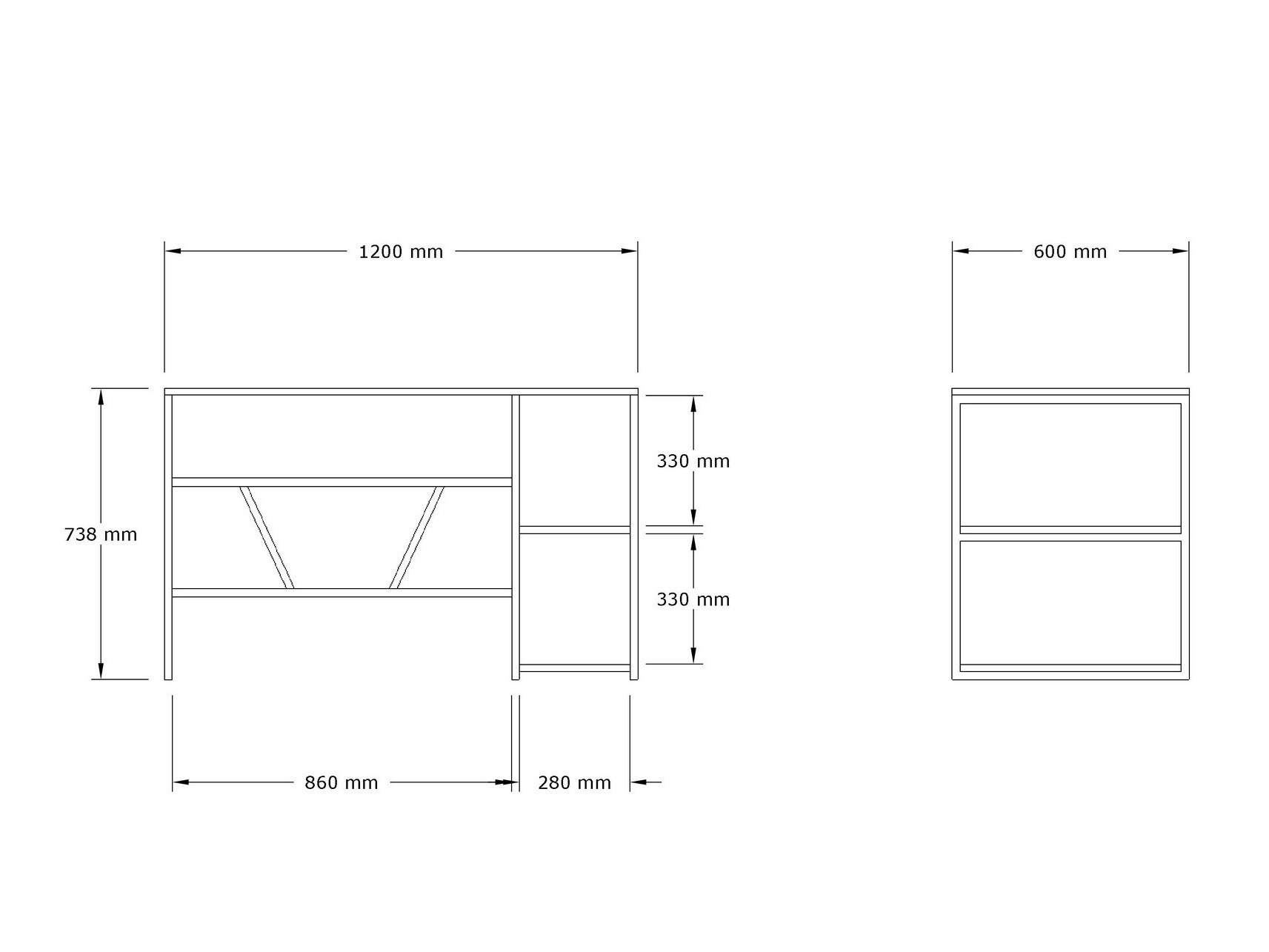 Íróasztal Kailua 2689