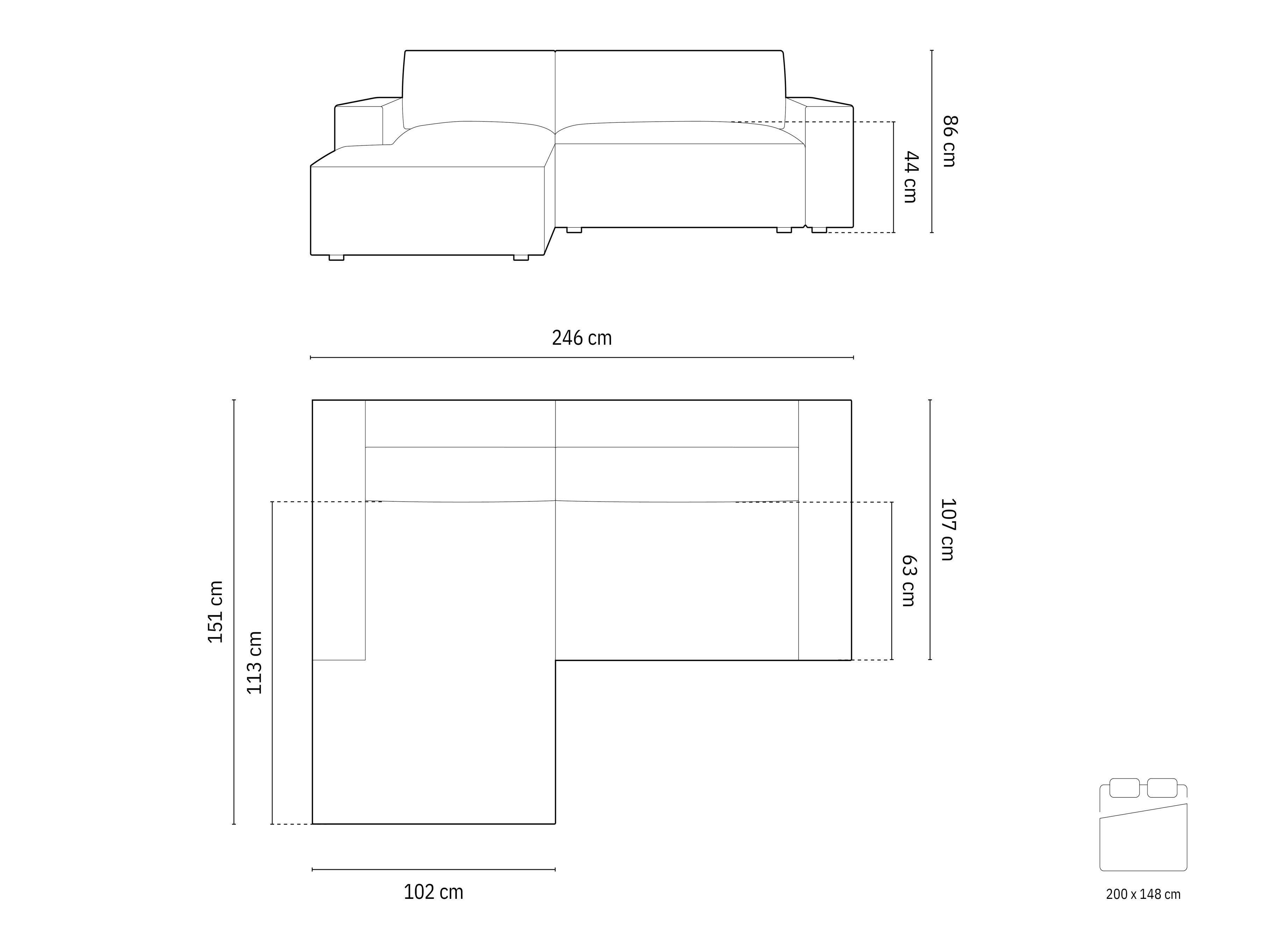 Sarokkanapé SH10883 sérült csomagolással