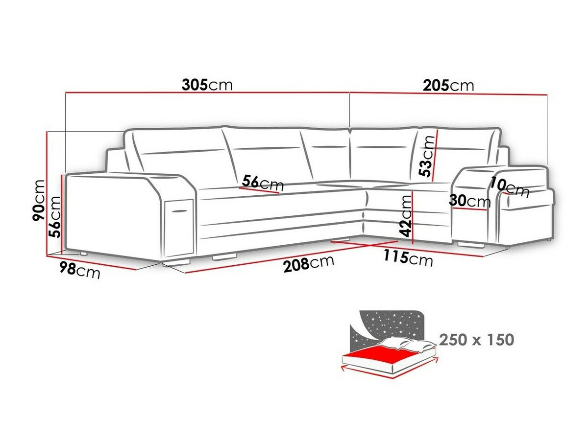Sarokkanapé SH10885 sérült csomagolással