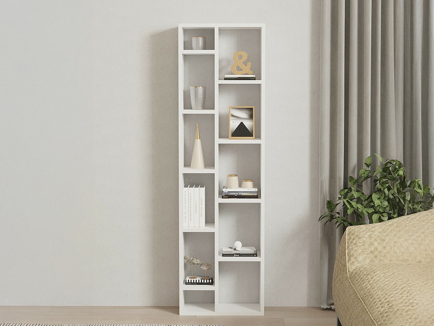 Könyvespolc Kailua 2686 (Fehér)