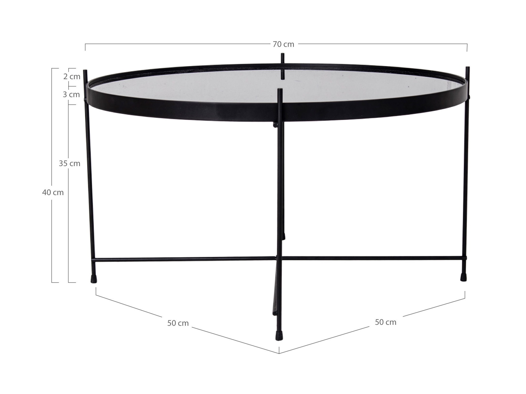 Dohányzóasztal Brea 128 (Fekete)