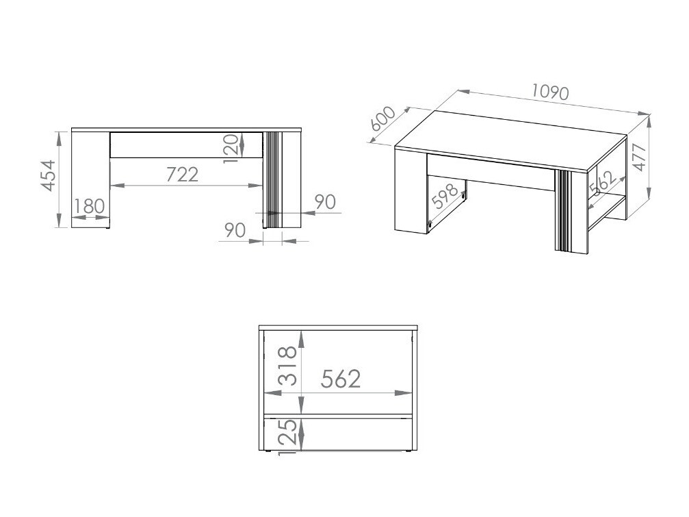 Dohányzóasztal SH10895