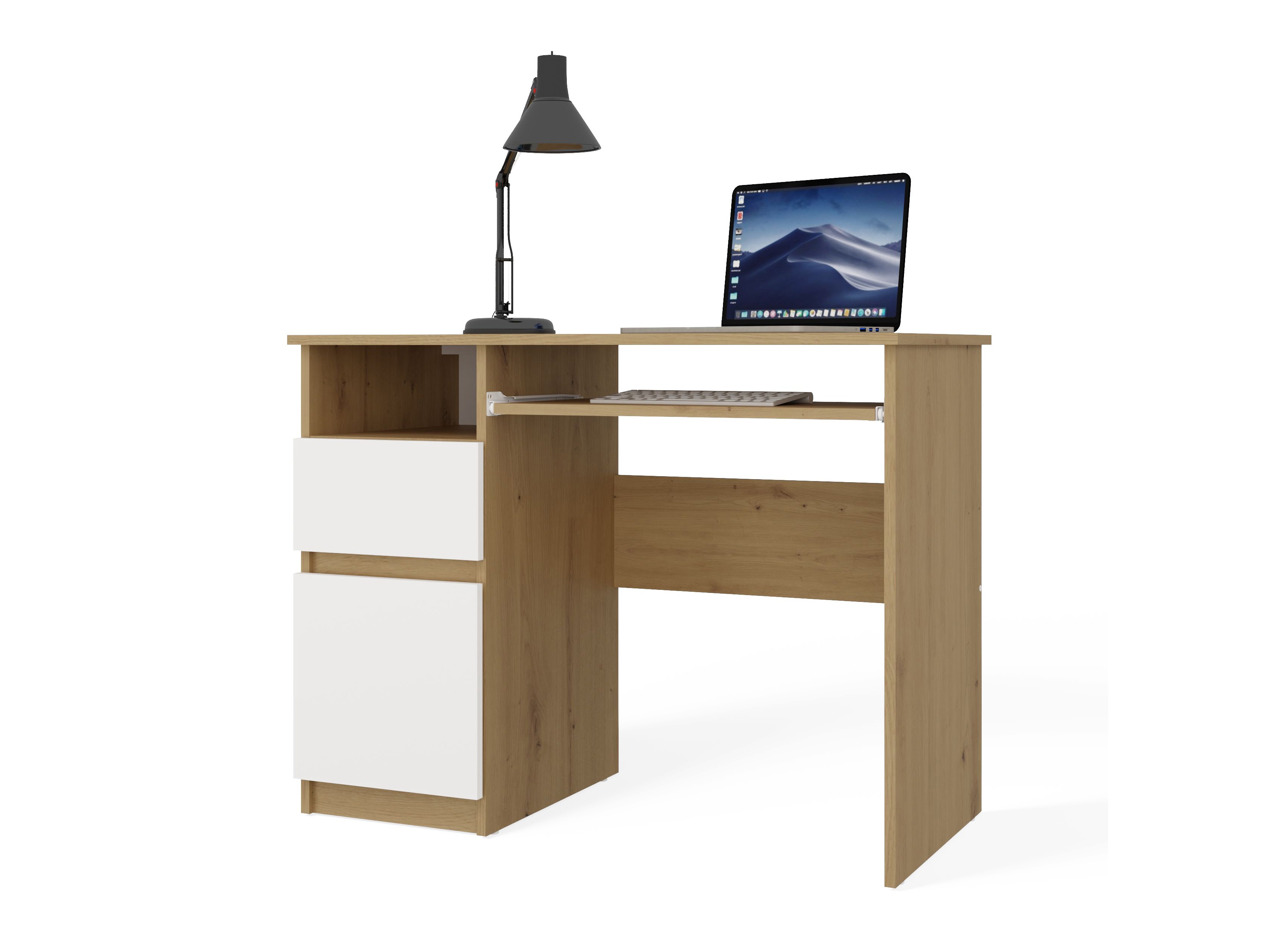 Íróasztal Mandeville 269 (Artisan tölgy + Fehér)