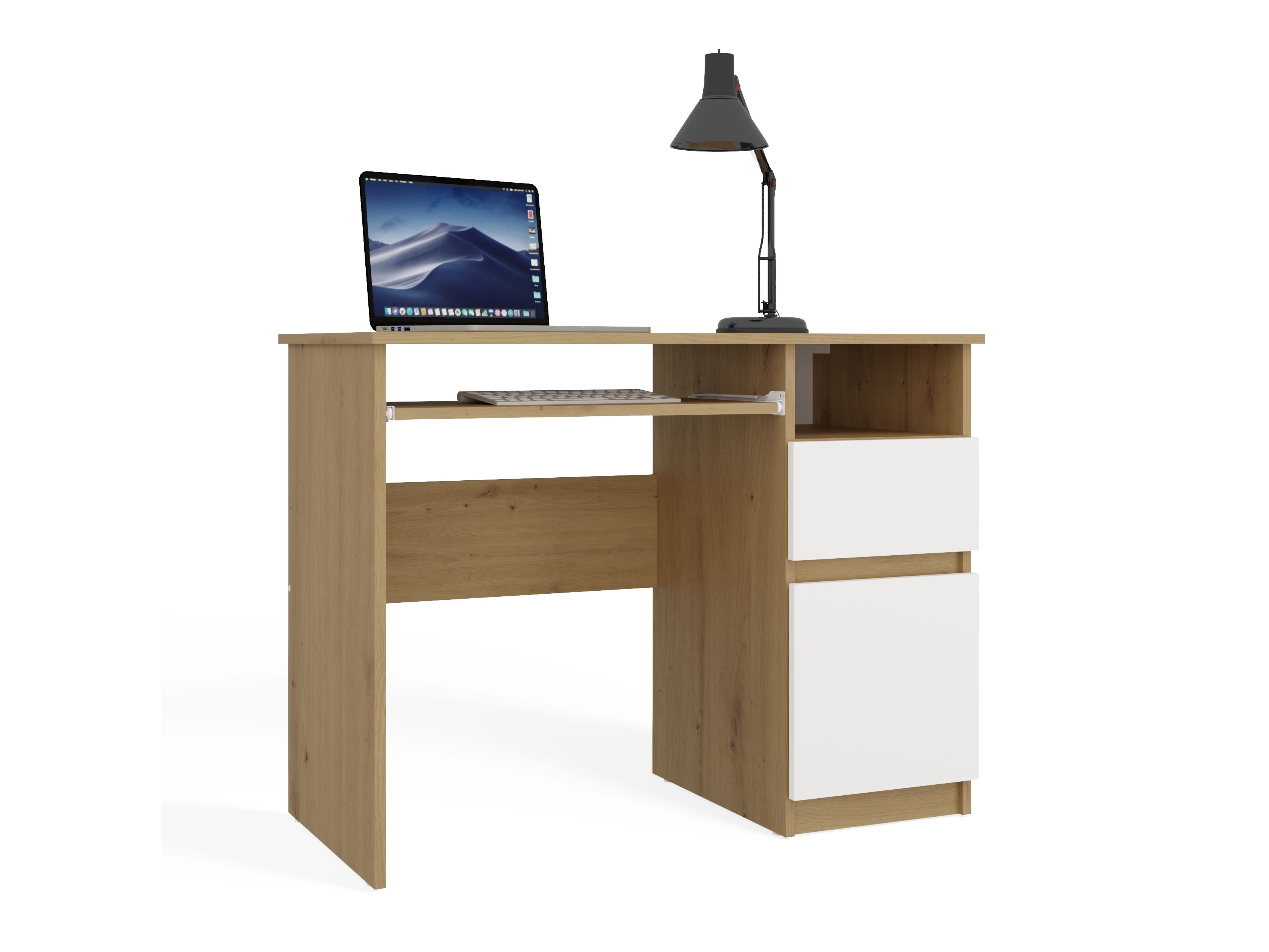 Íróasztal Mandeville 269 (Artisan tölgy + Fehér)