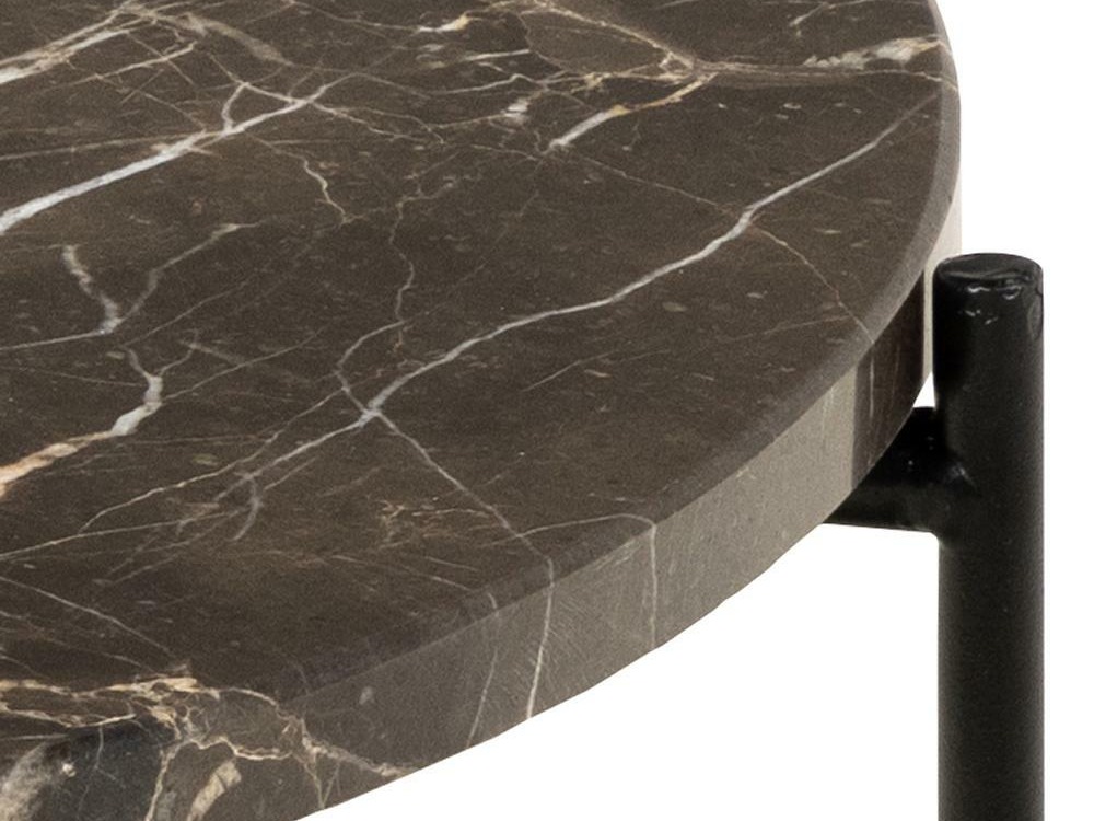 Kisasztal Norsica 608 (Barna márvány + Fekete)