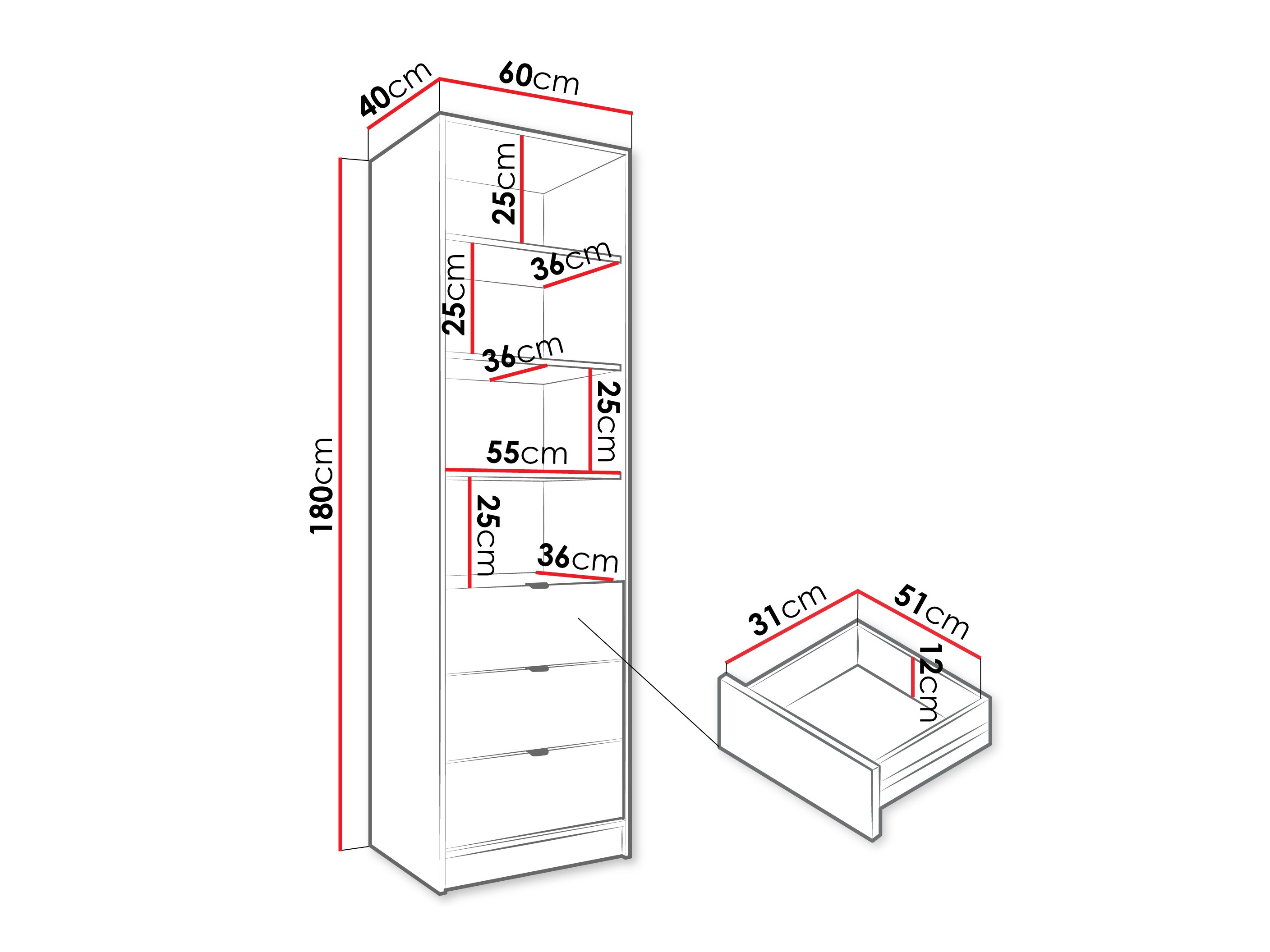 Könyvespolc SH10901
