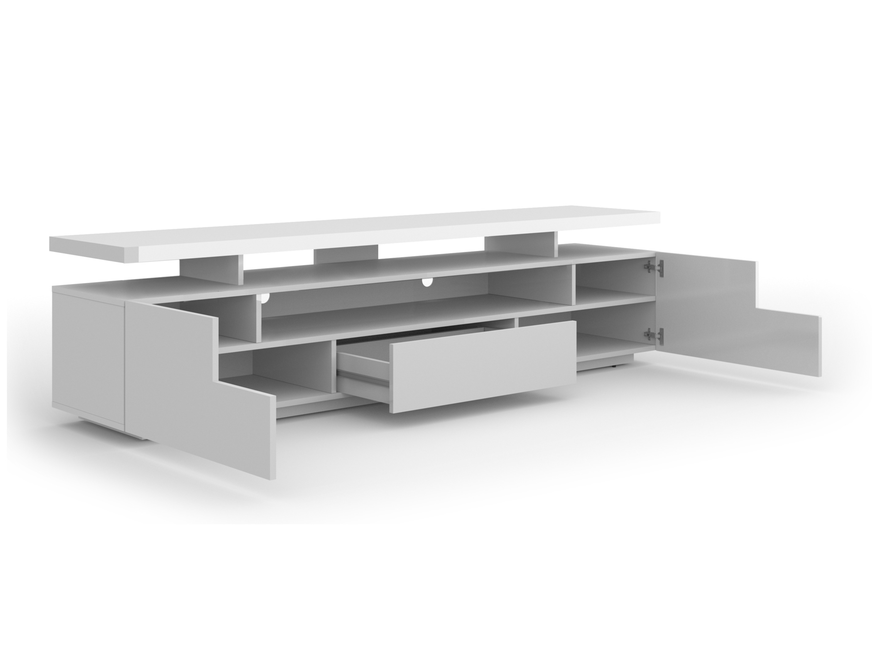 TV-állvány Buffalo 175 (Fényes fehér)