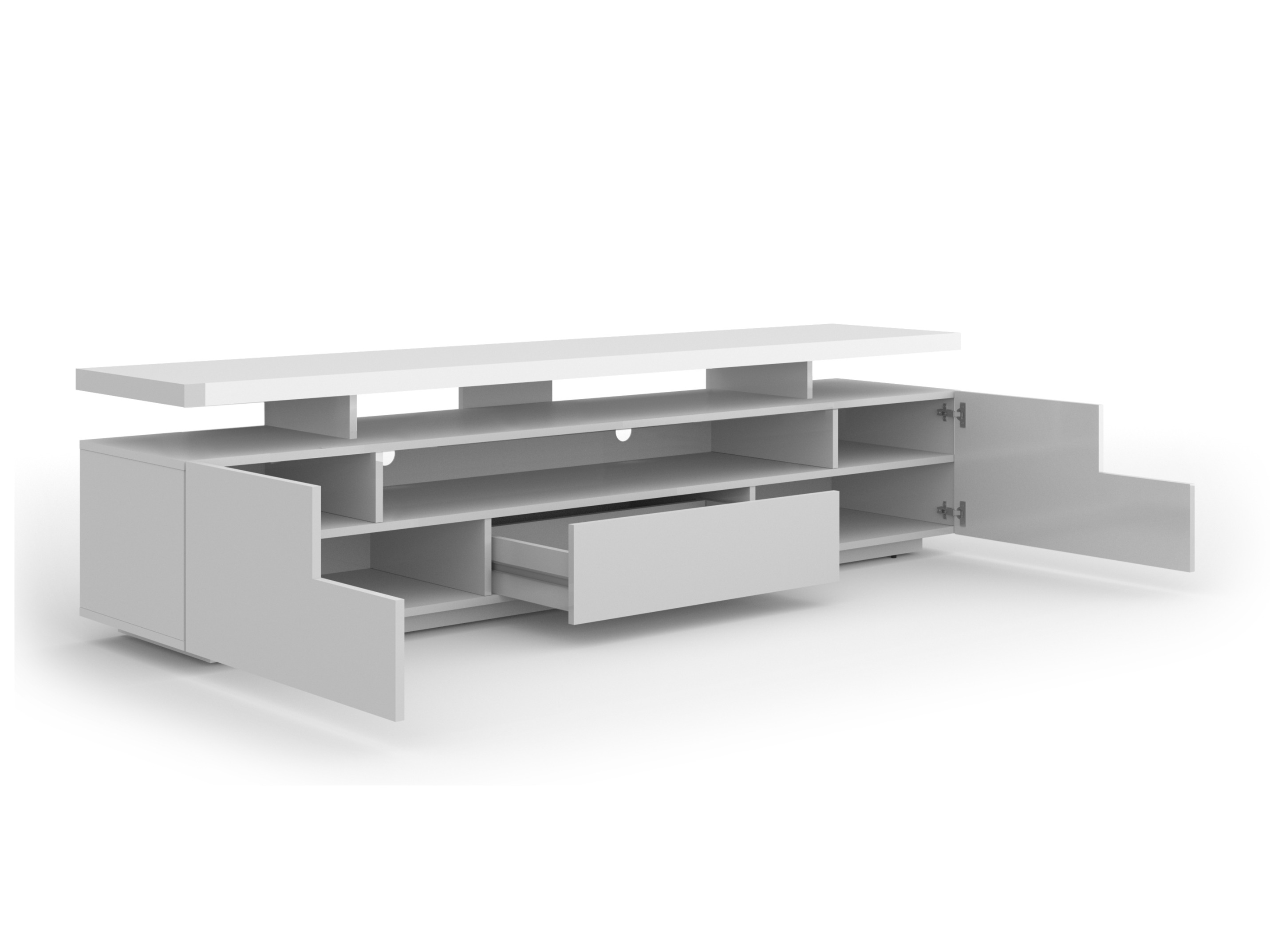 TV-állvány Buffalo 175 (Fényes fehér)
