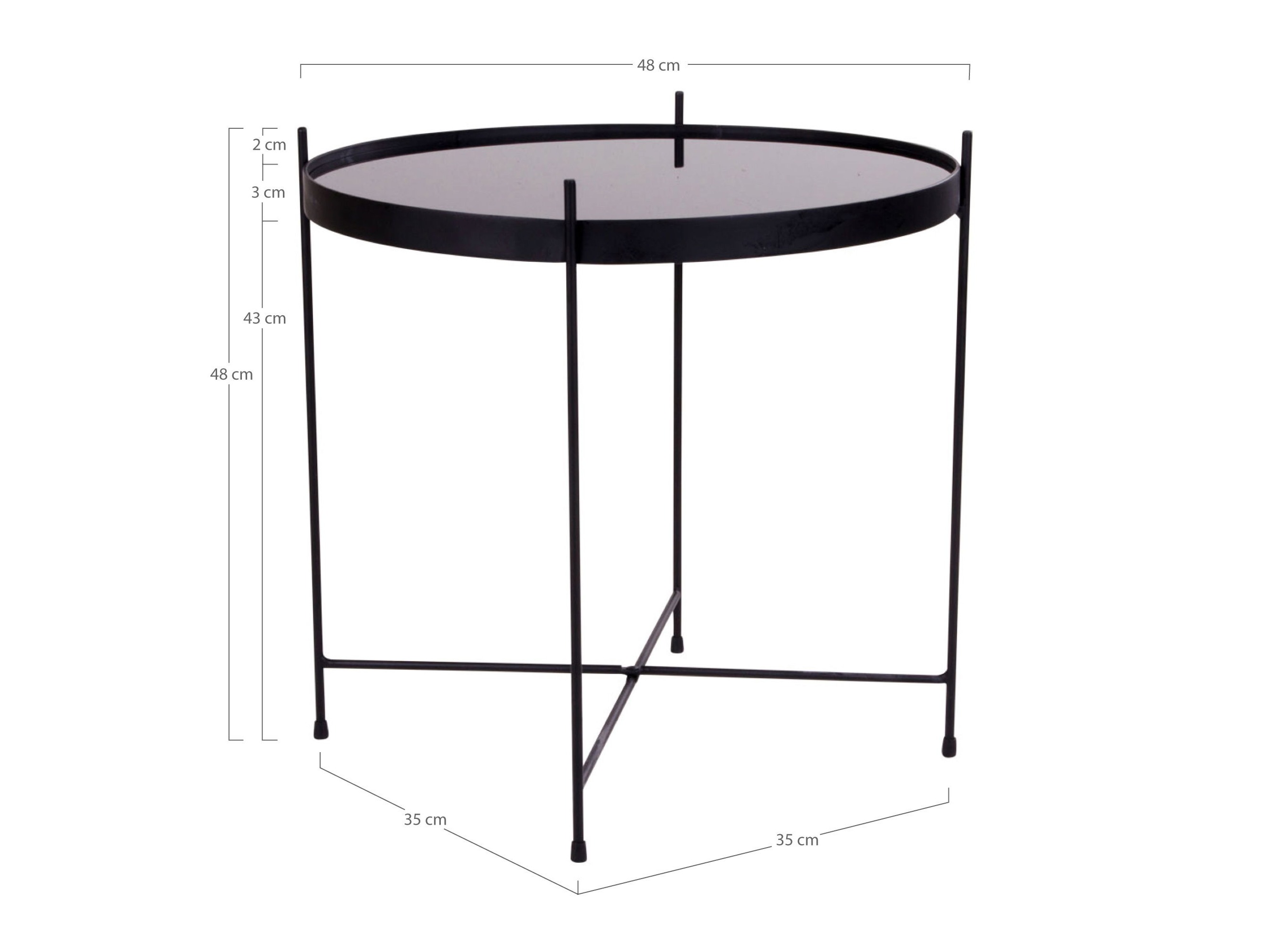 Dohányzóasztal Brea 129 (Fekete)