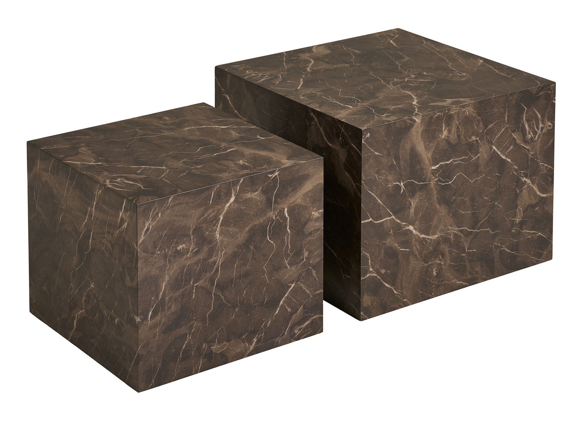 Dohányzóasztal szett Catavie 103 (Barna márvány)