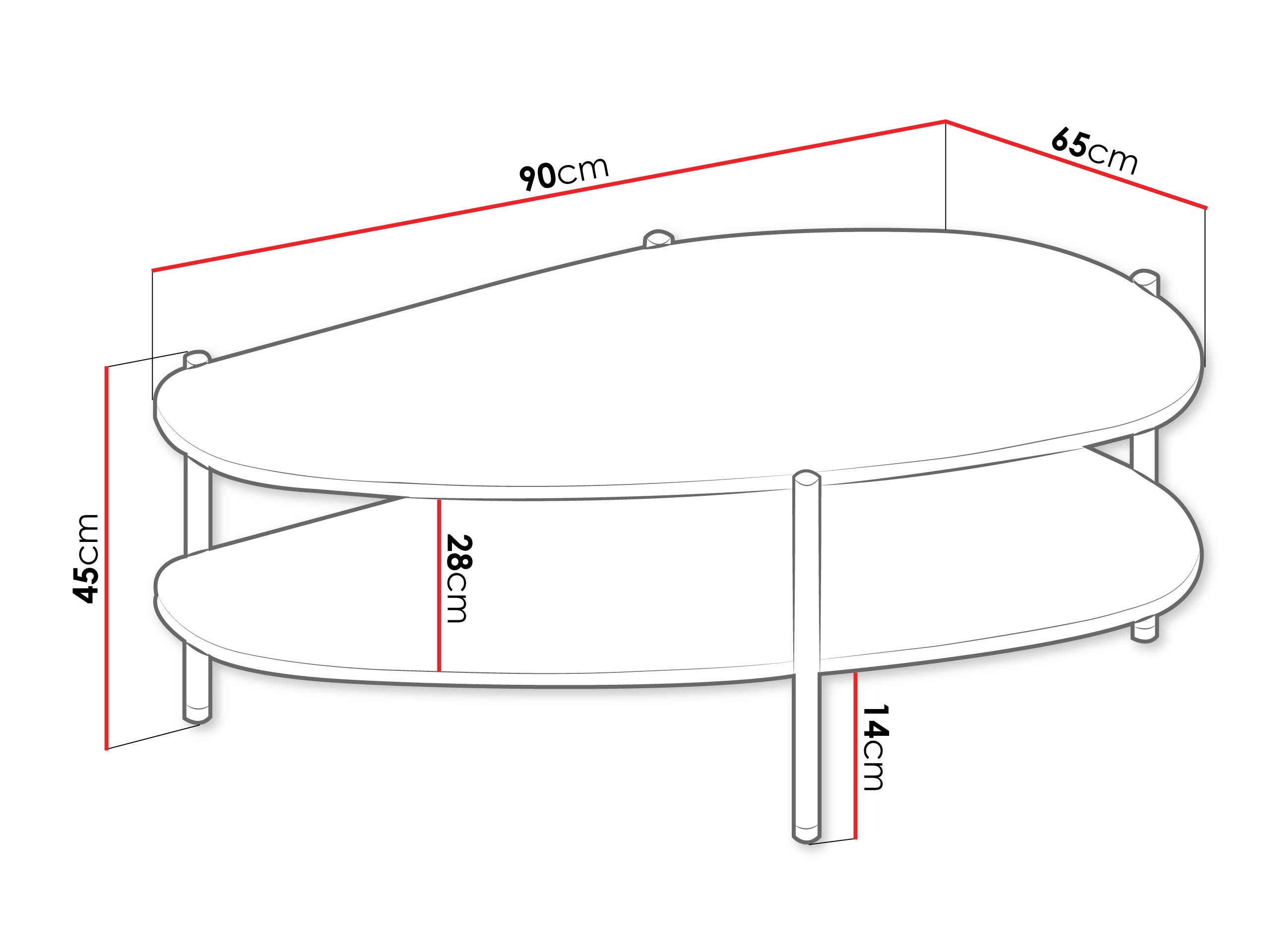 Dohányzóasztal Mavtoru 109 (Fekete)