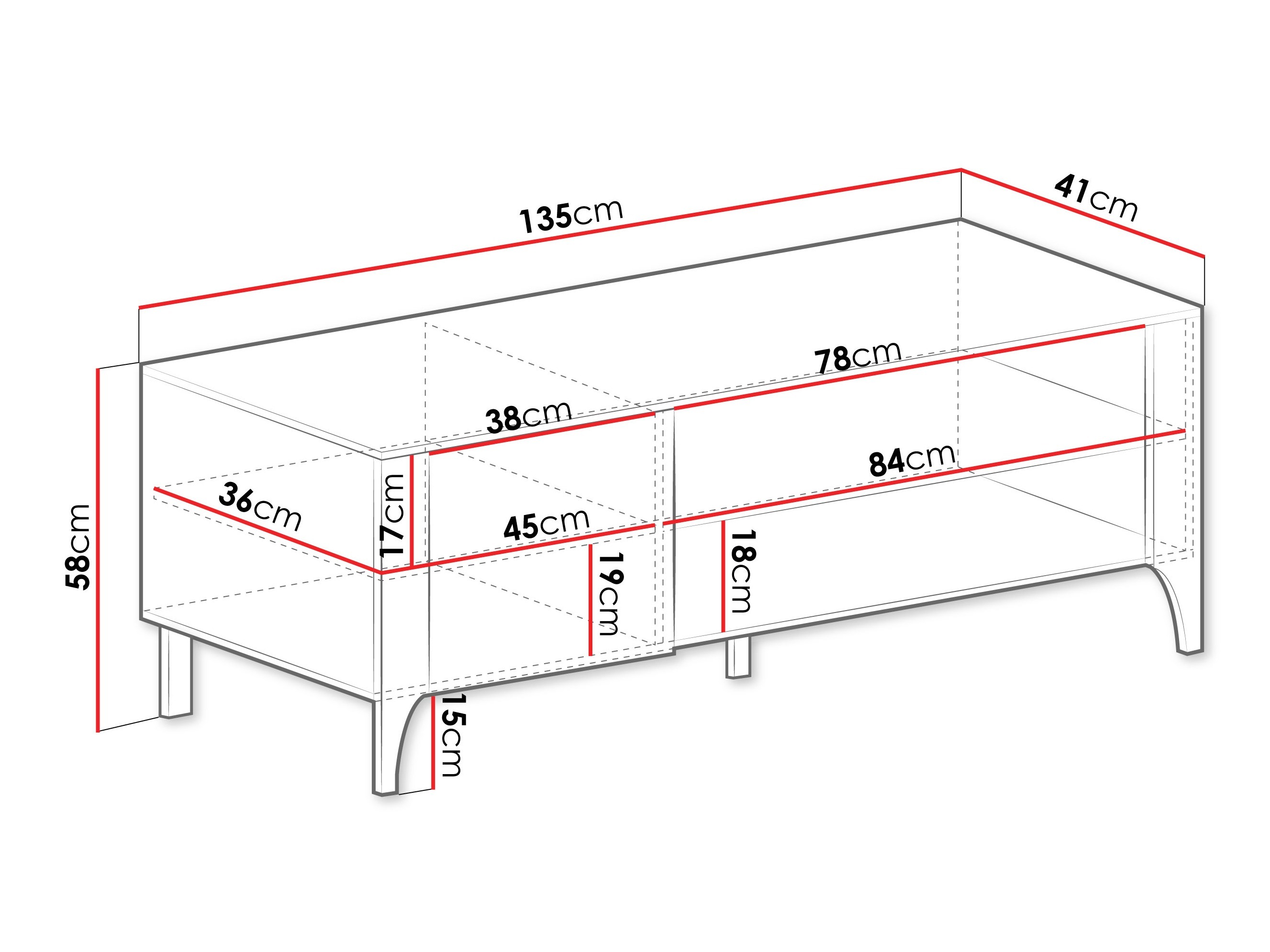 TV-állvány Mavtoru 107 (Fekete)
