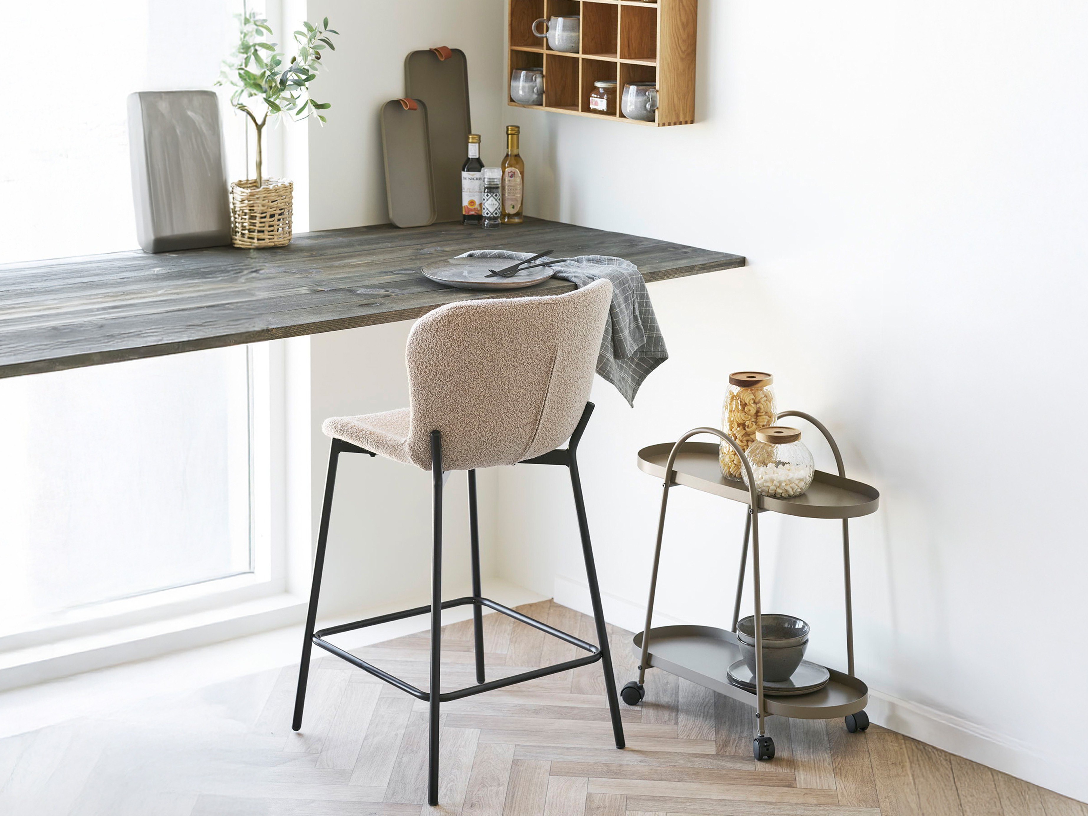 Alacsony bárszék Brea 153 (Bézs)