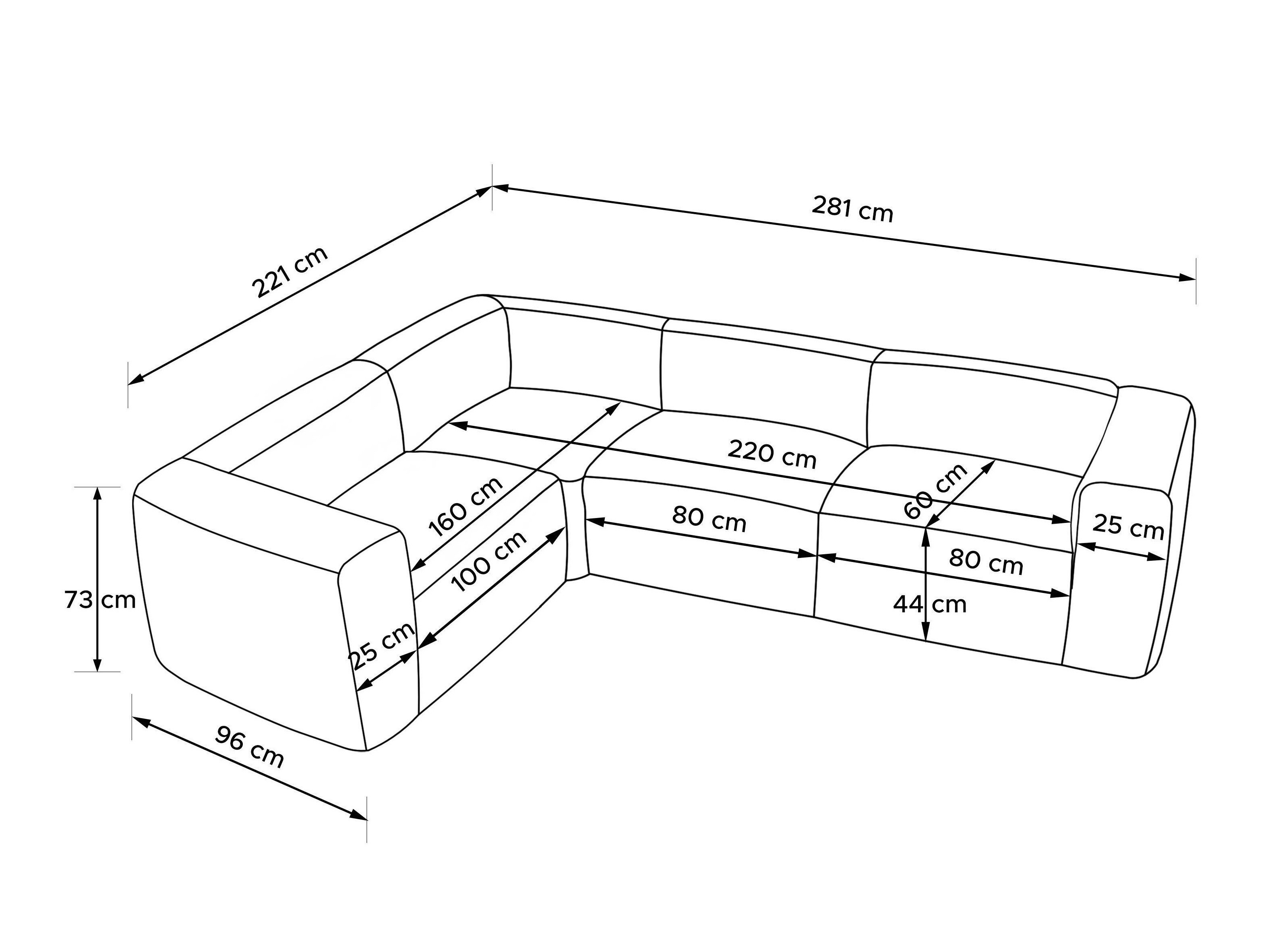 Moduláris sarokkanapé Melteno 109 (Poso 01)