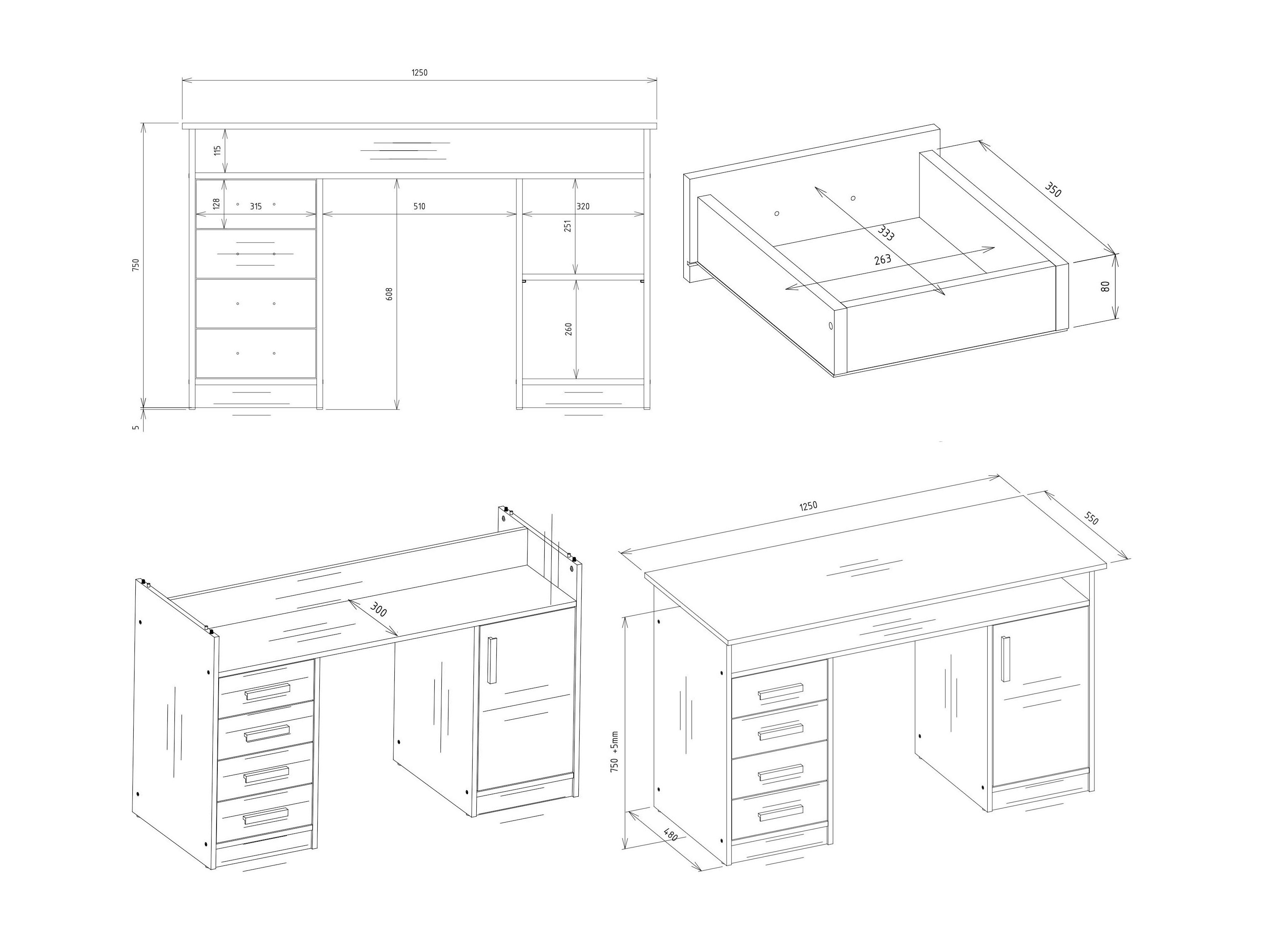Íróasztal Mandeville 329 (Artisan aok)