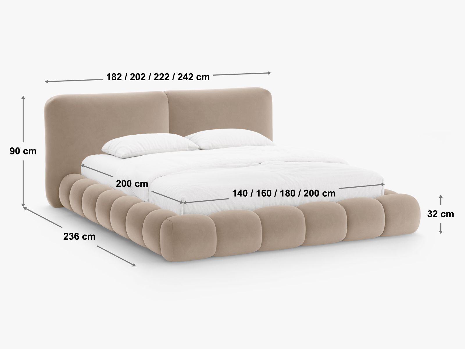 Ágy Beckley 330 (Magic Velvet 2288)