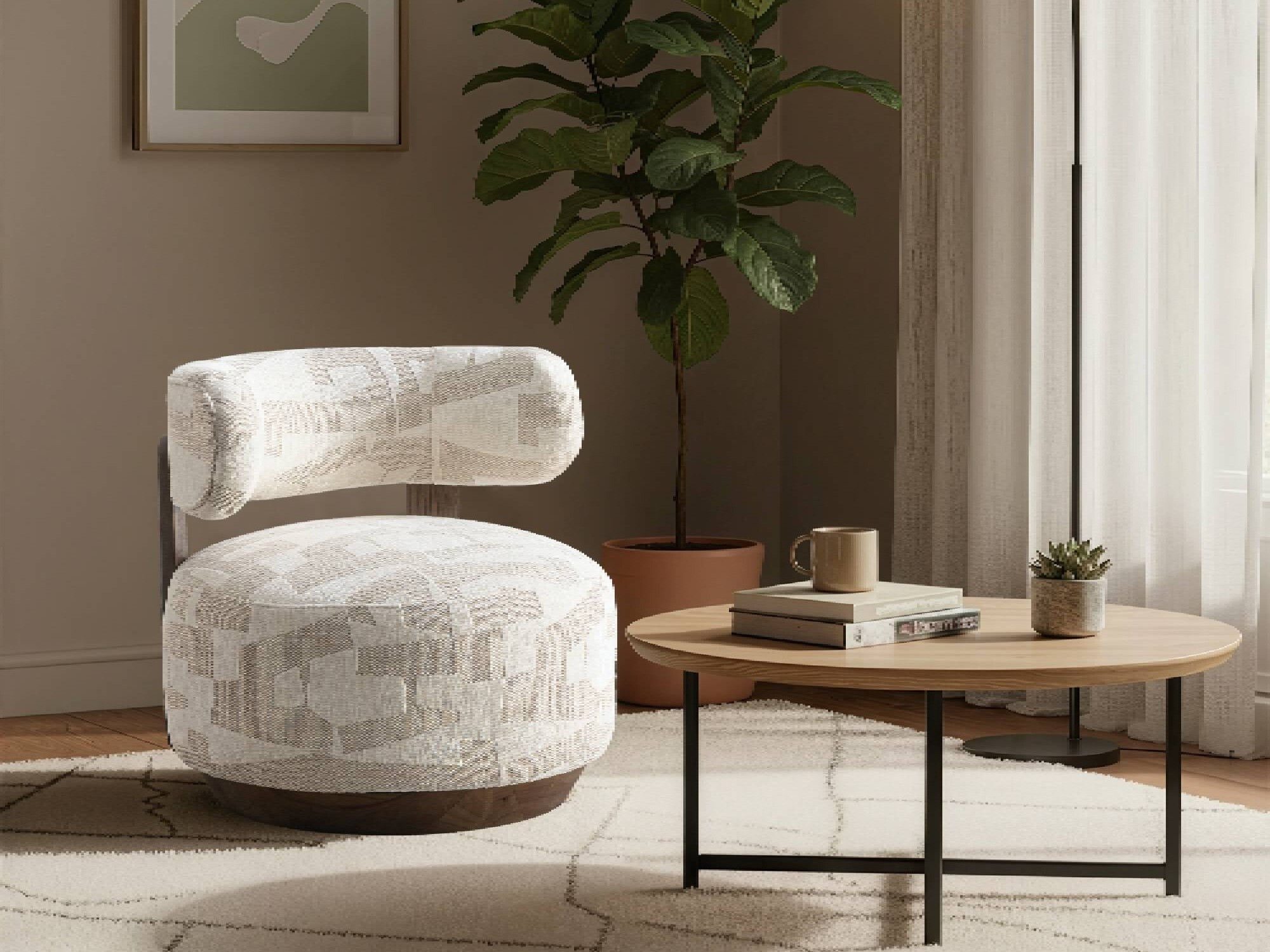 Fotel Burleson 555 (Krém + Bézs)