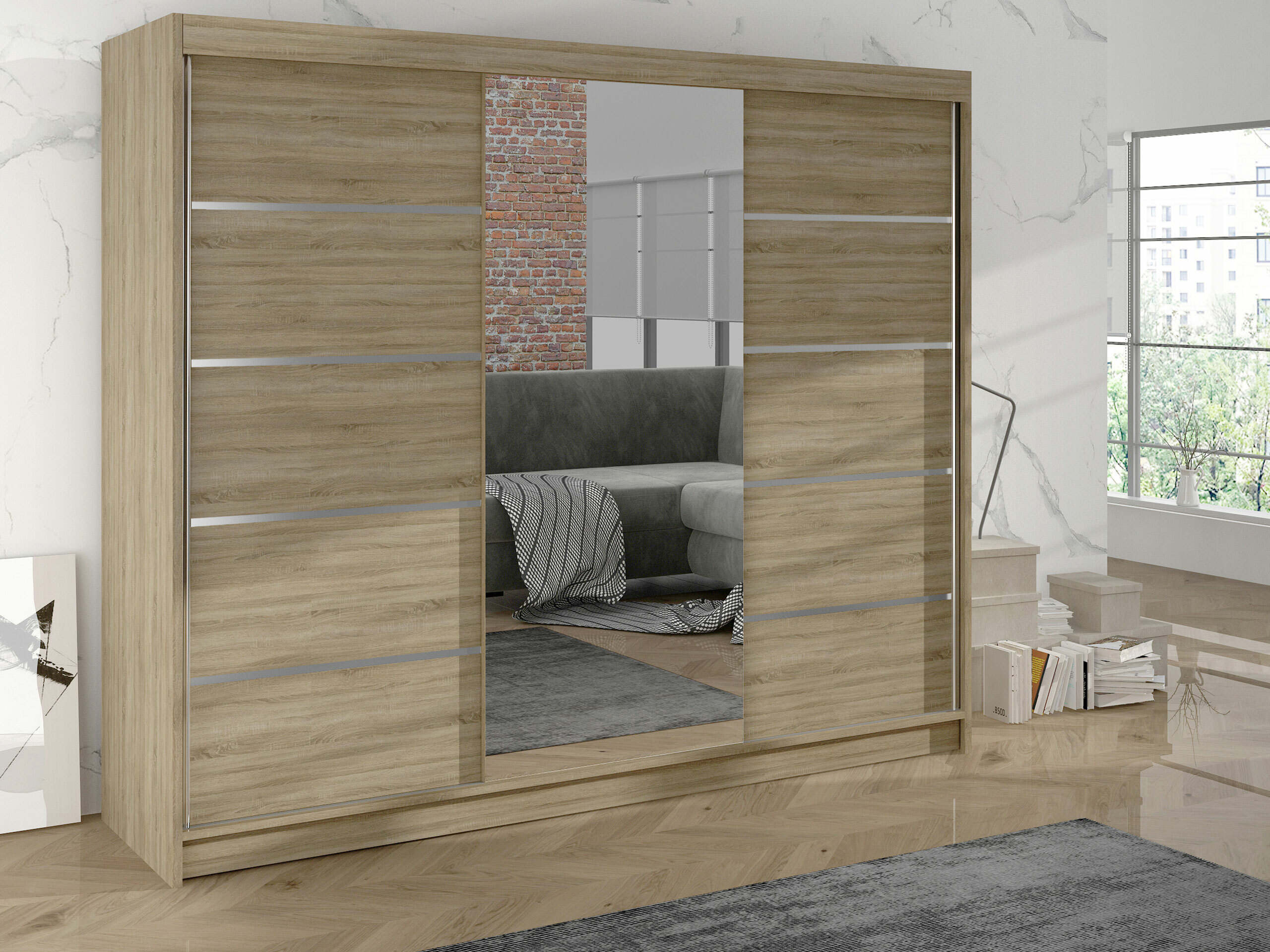 Gardróbszekrény Closico 161 (Sonoma tölgy)