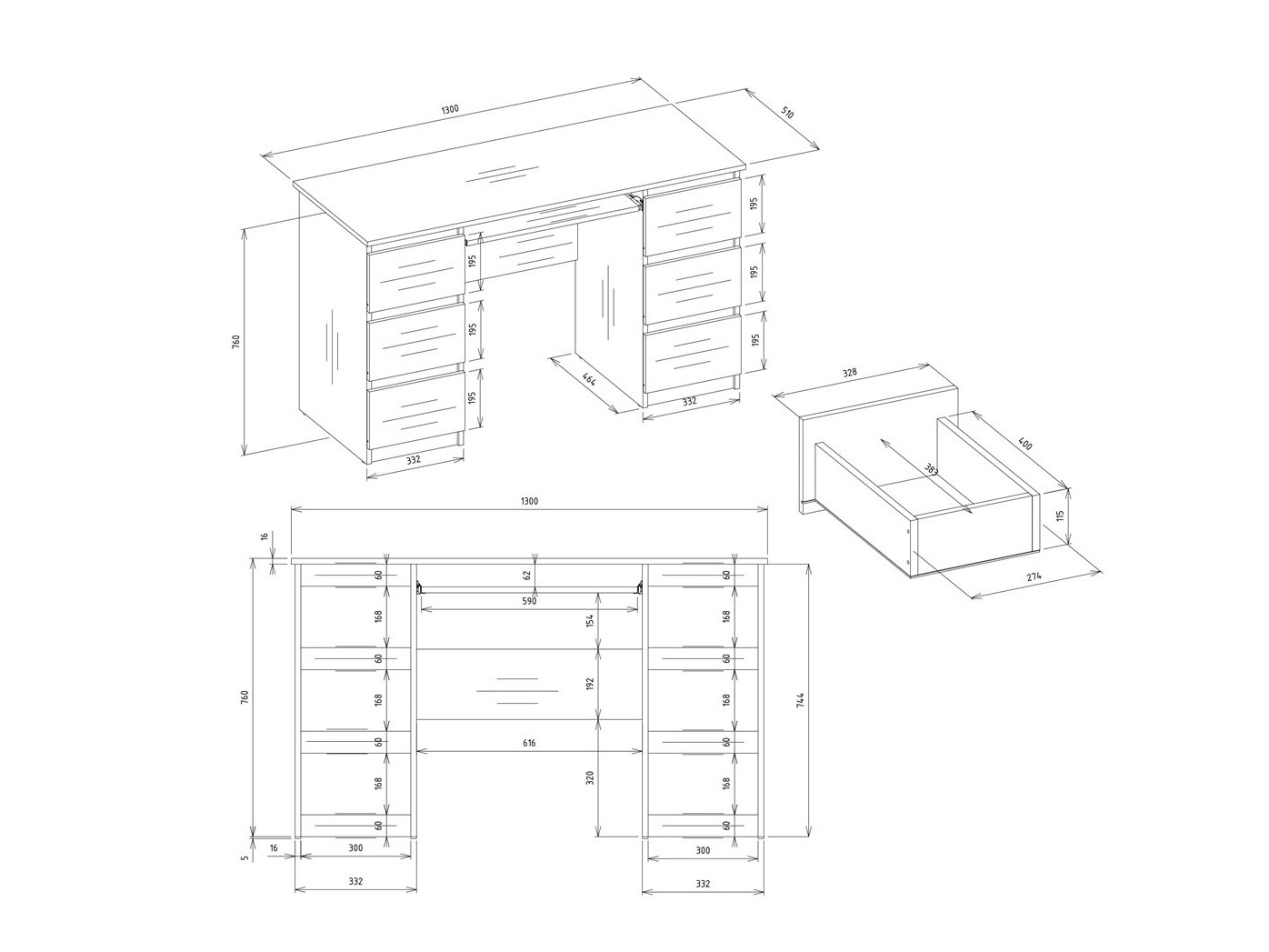 Íróasztal Mandeville 306
