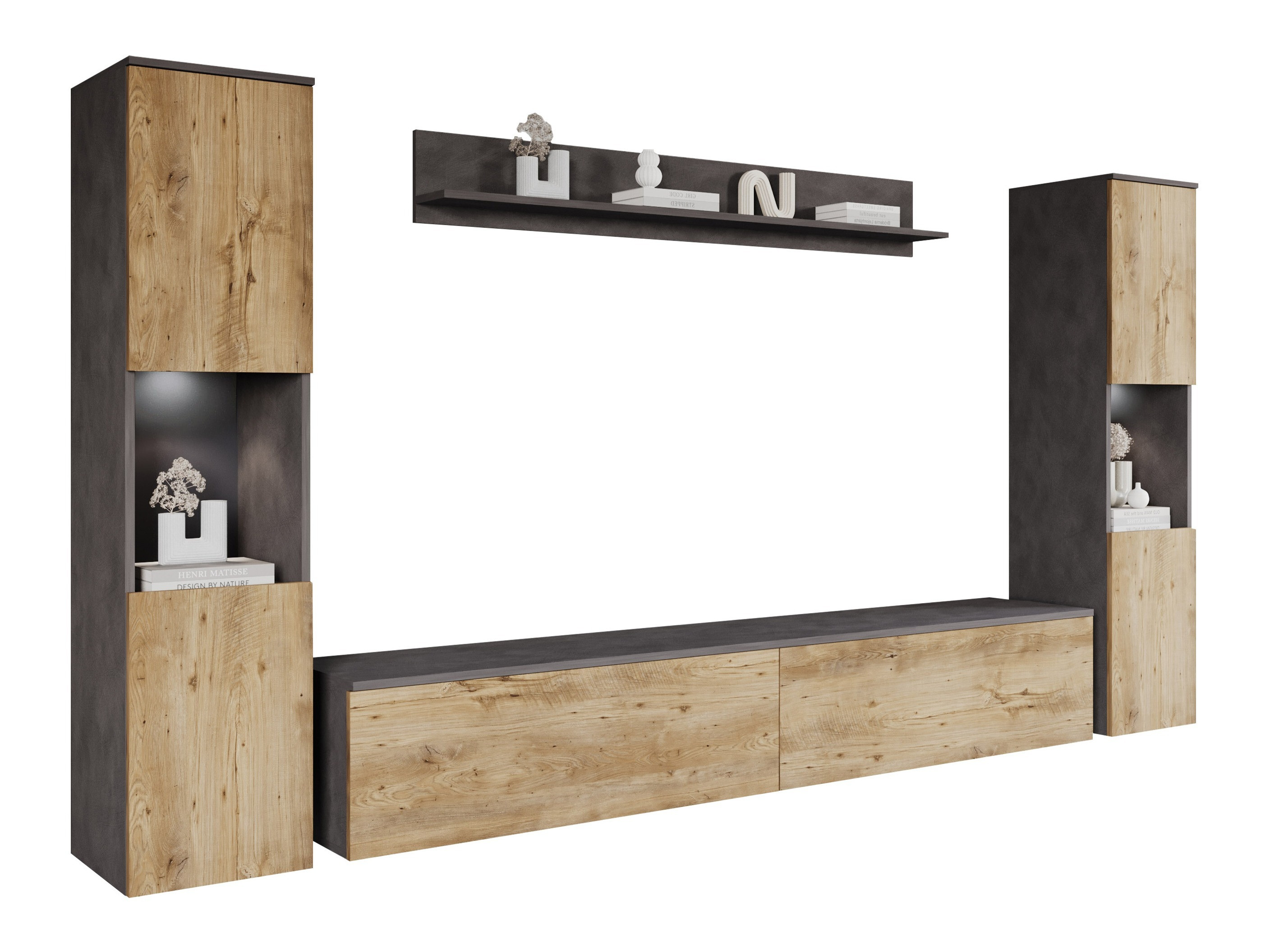 Nappali szett Sarasota 131 (Matera szürke + Gesztenye)