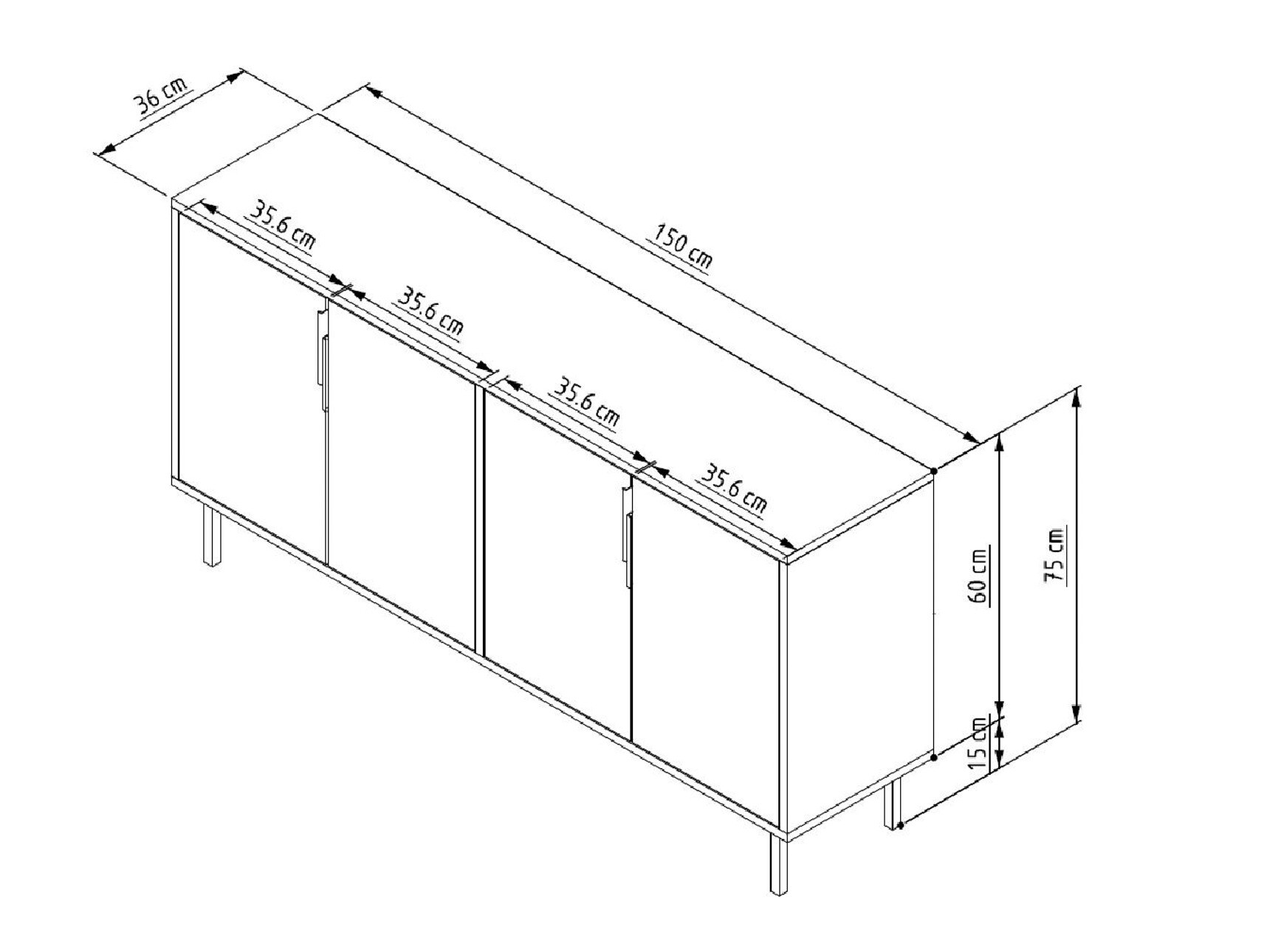Szekrény Kailua 2704 (Fehér)