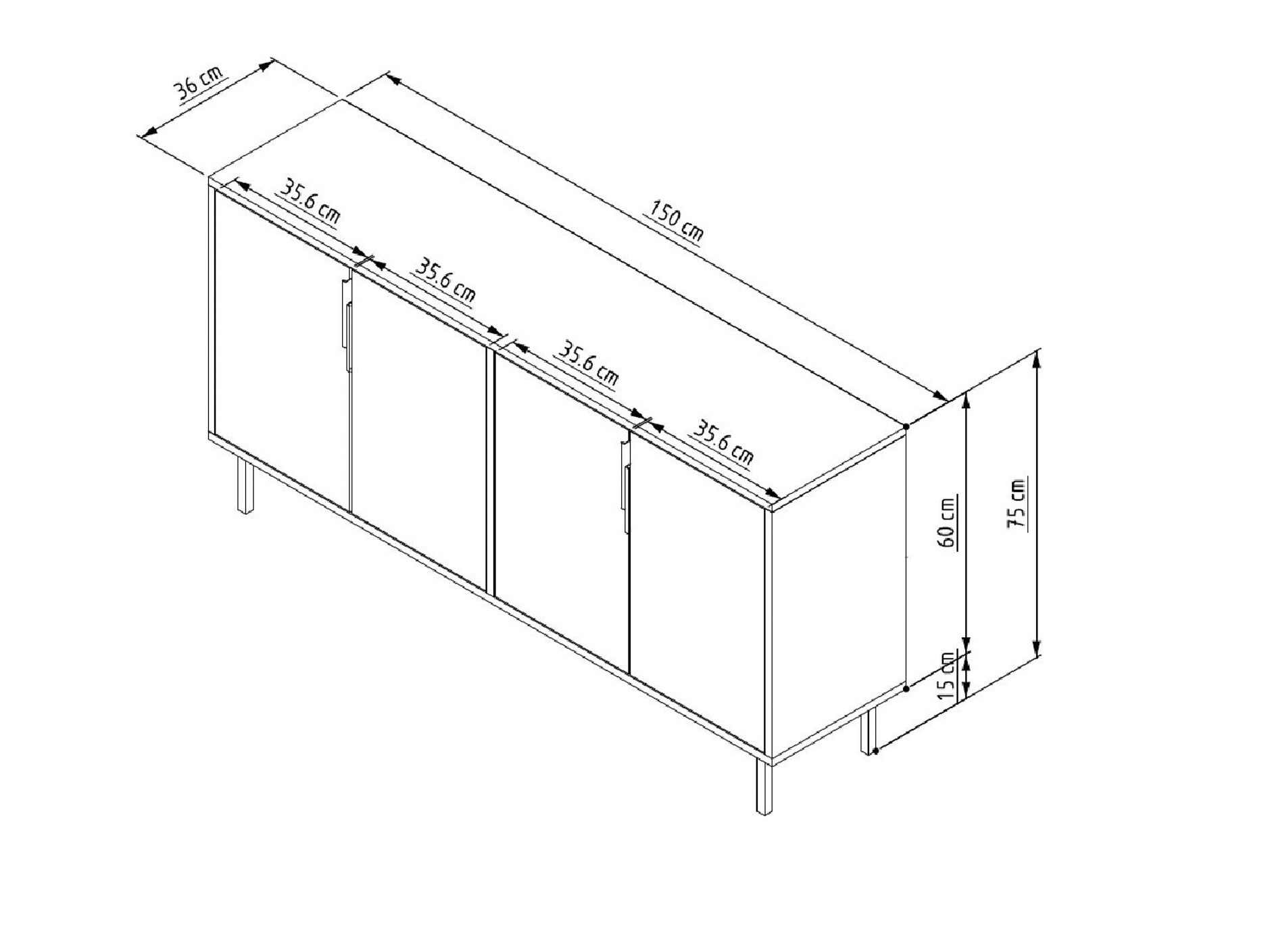 Szekrény Kailua 2707 (Fehér)